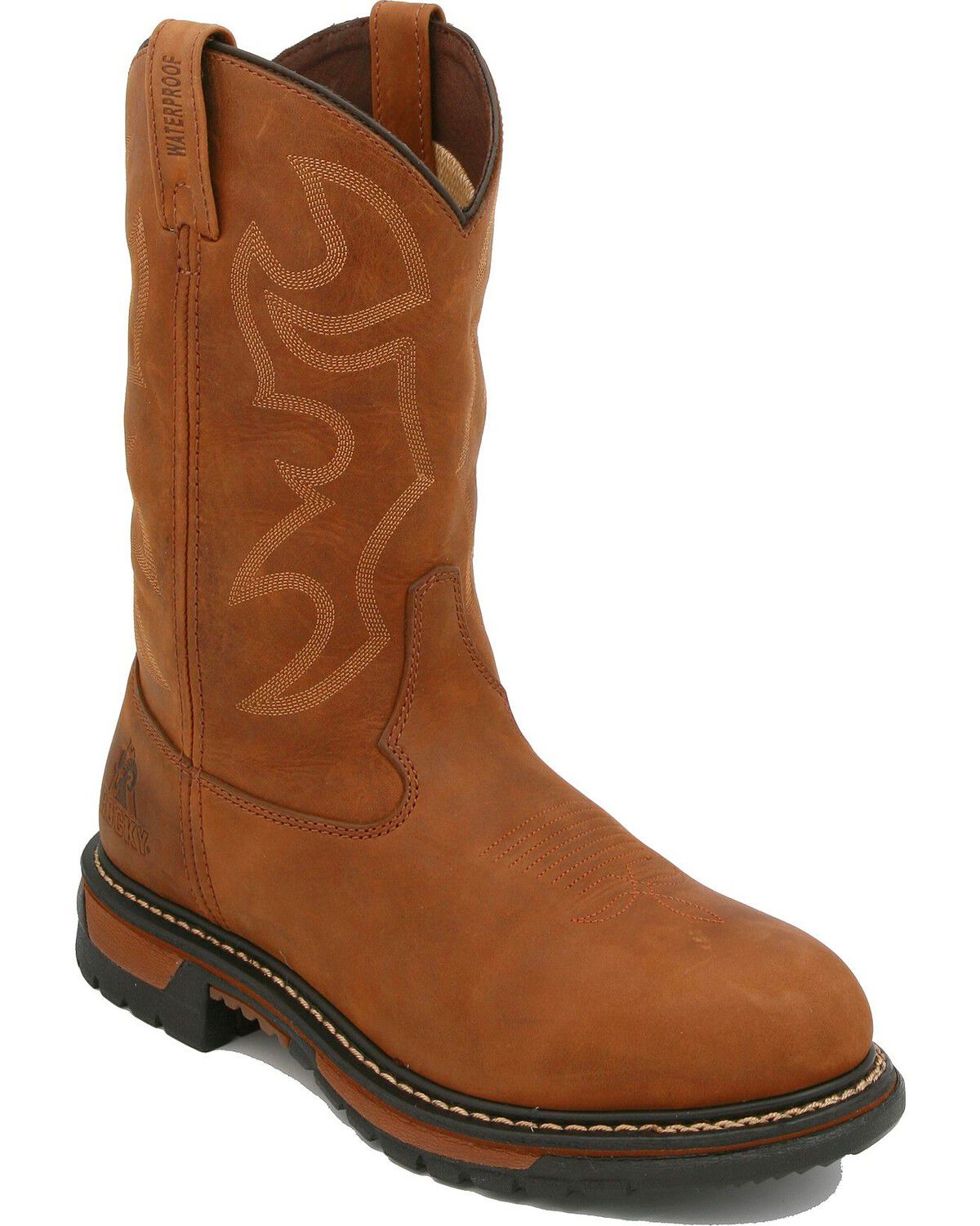 Rocky Men's Branson Roper Waterproof Western Boots
