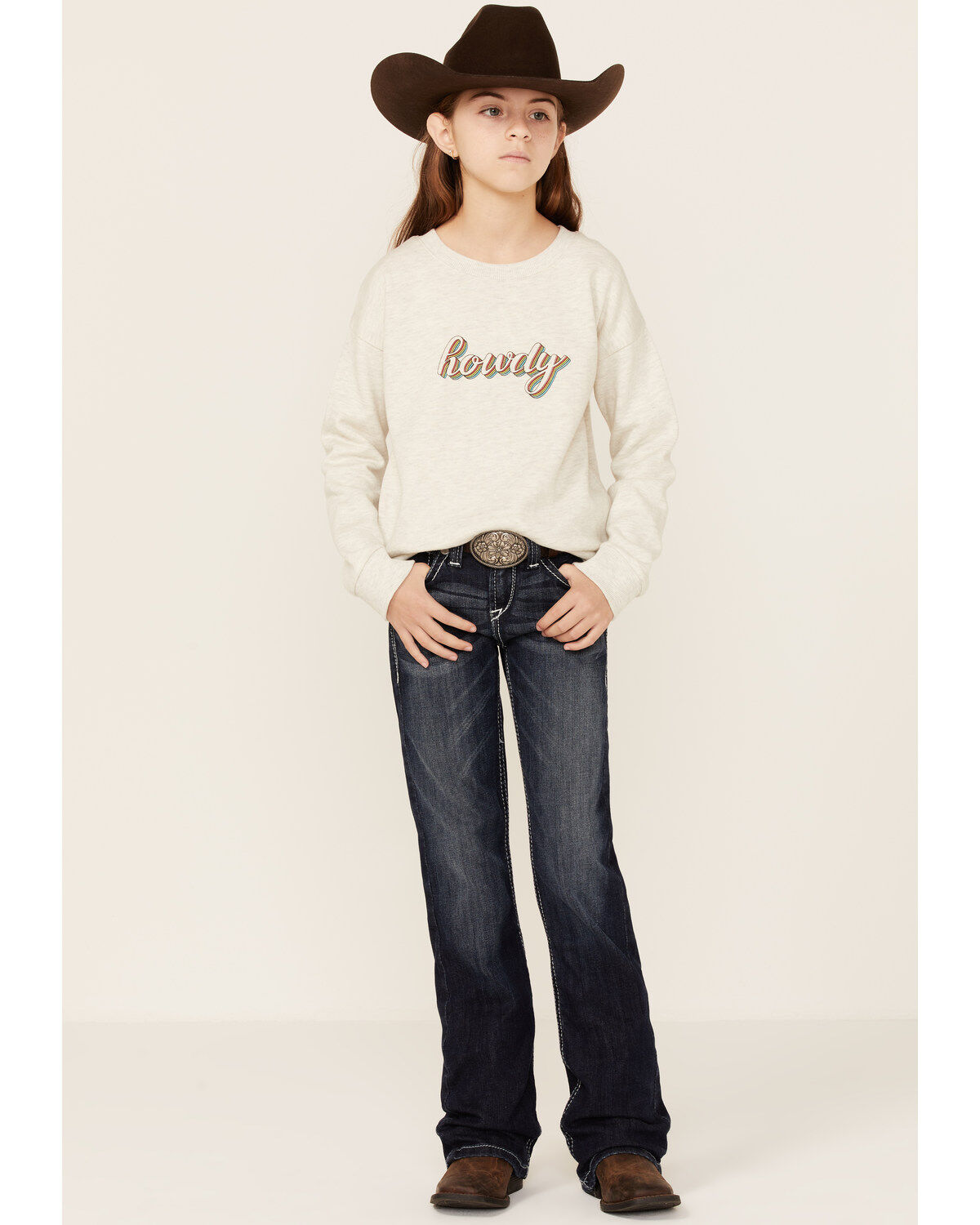 Roper Girls' Howdy Sweatshirt