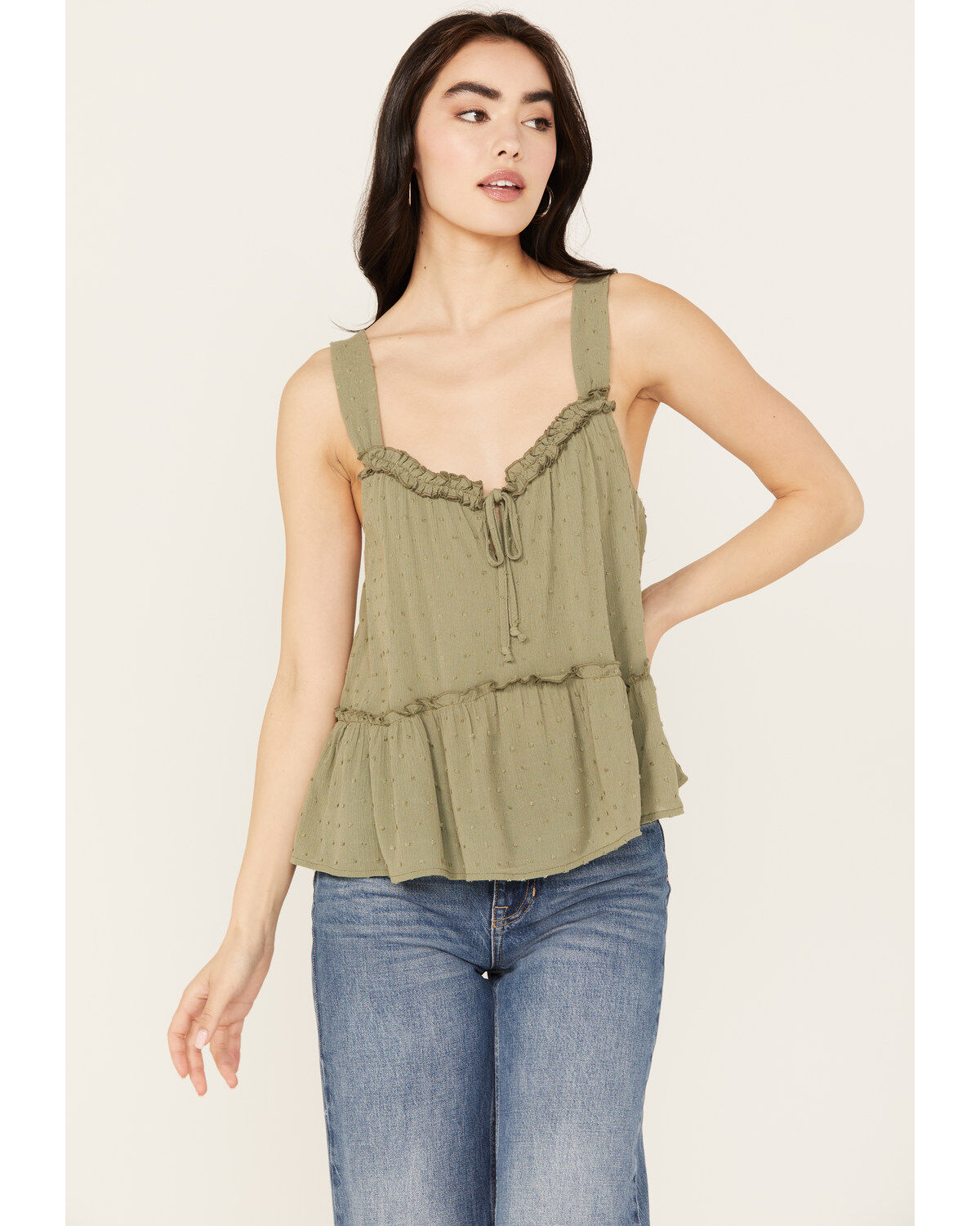 Trixxi Women's Swiss Dot Tank