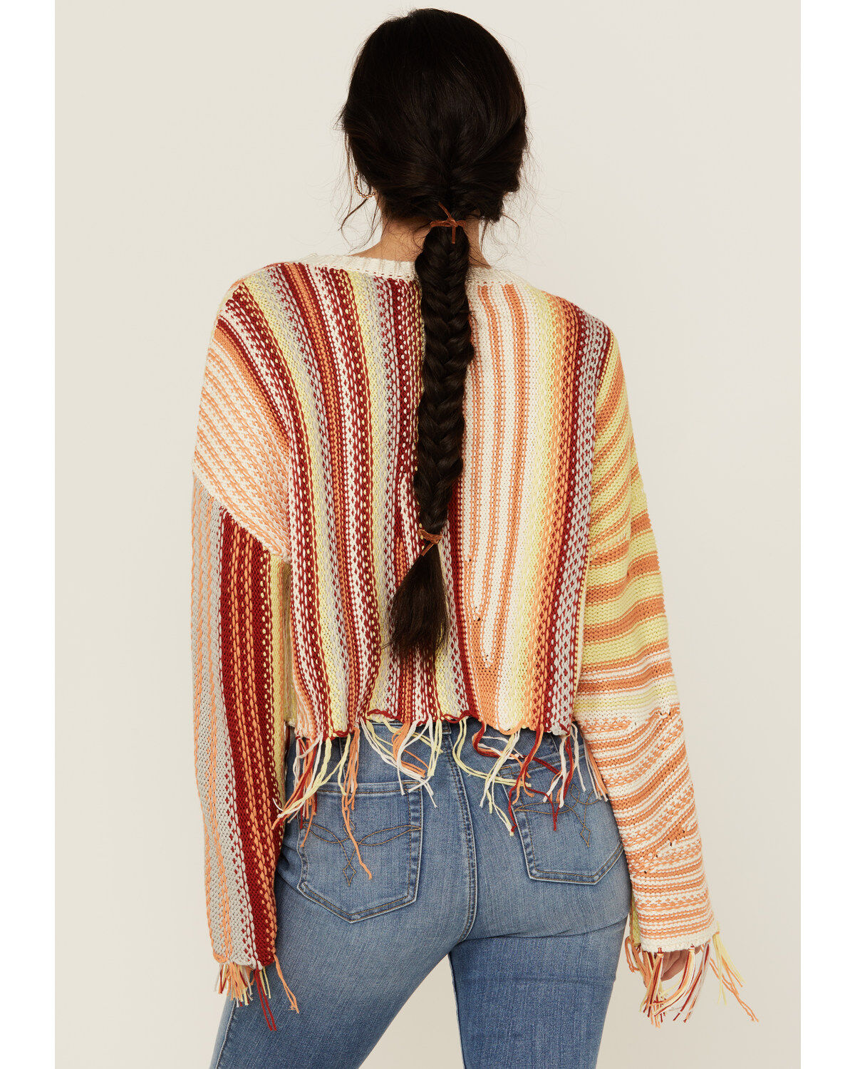 Rock & Roll Denim Women's Striped Print Sweater