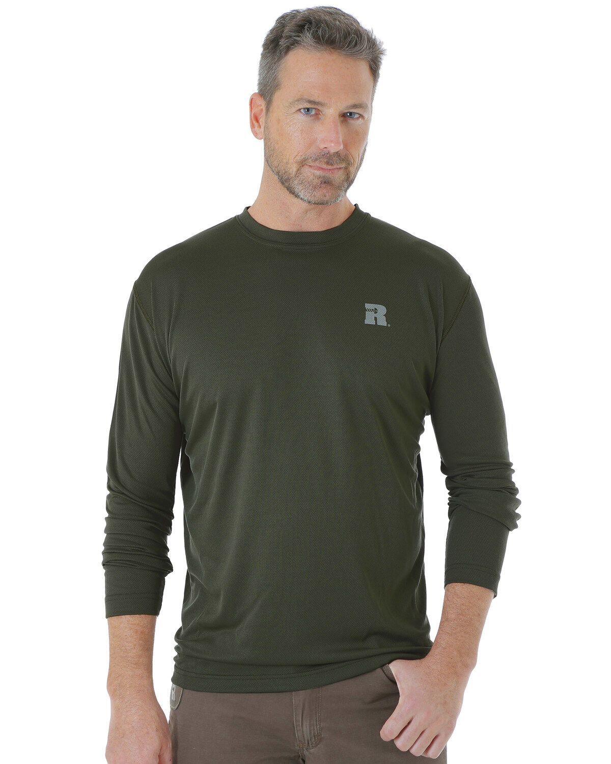 Wrangler Riggs Men's Crew Performance Long Sleeve Work T-Shirt - Big & Tall