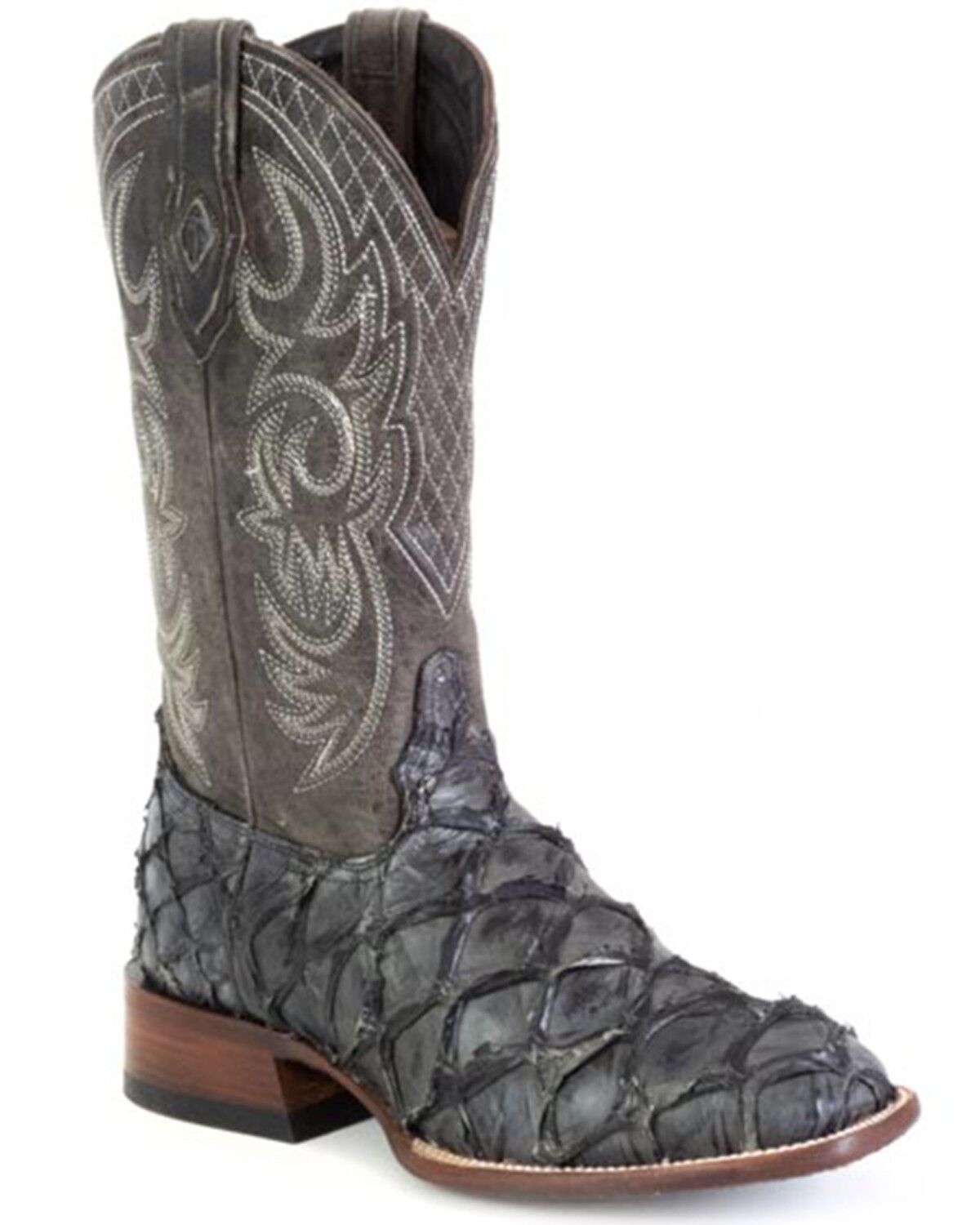 Stetson Men's Amazon Exotic Pirarucu Western Boots - Broad Square Toe