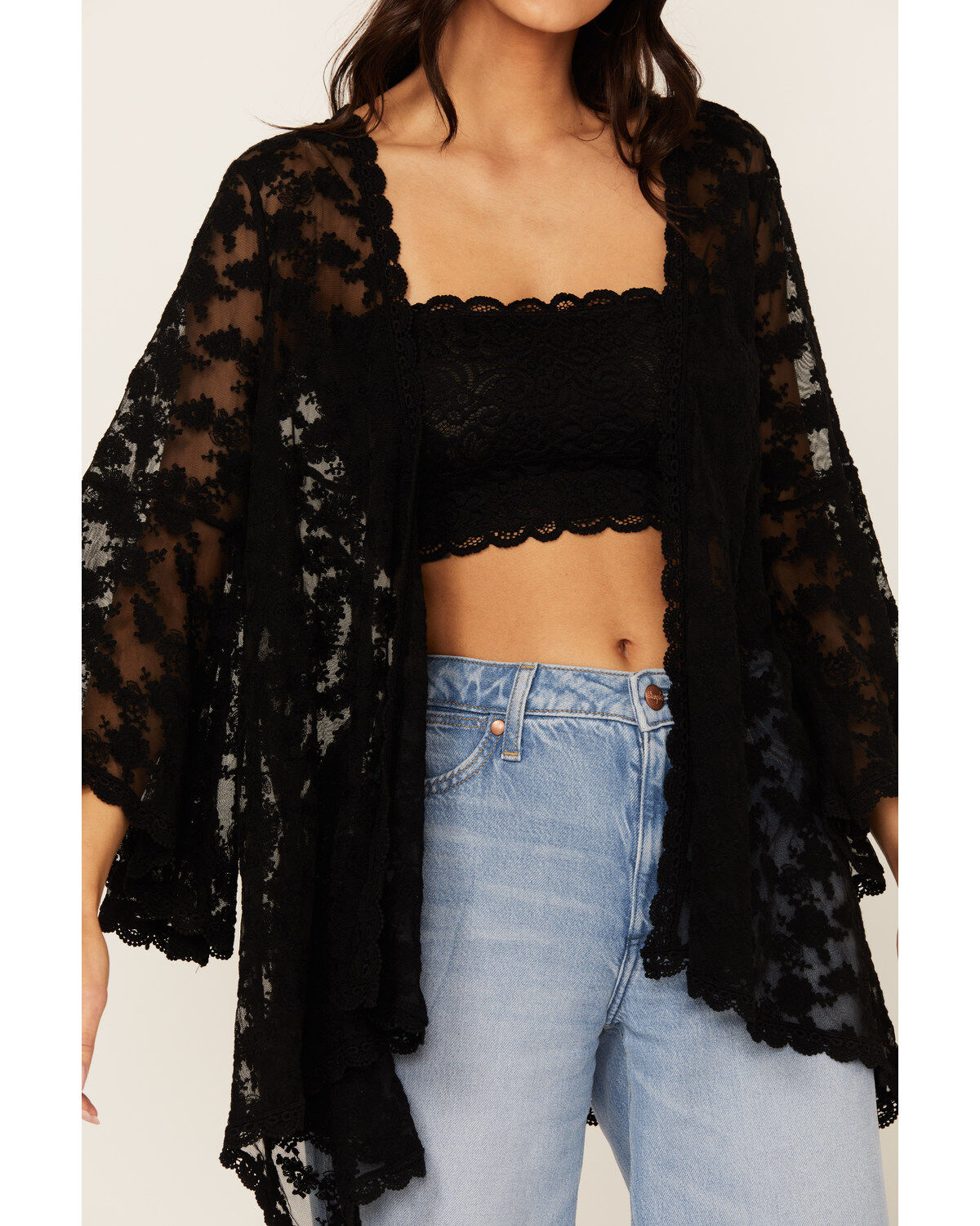 Cotton & Rye Women's Lace Kimono