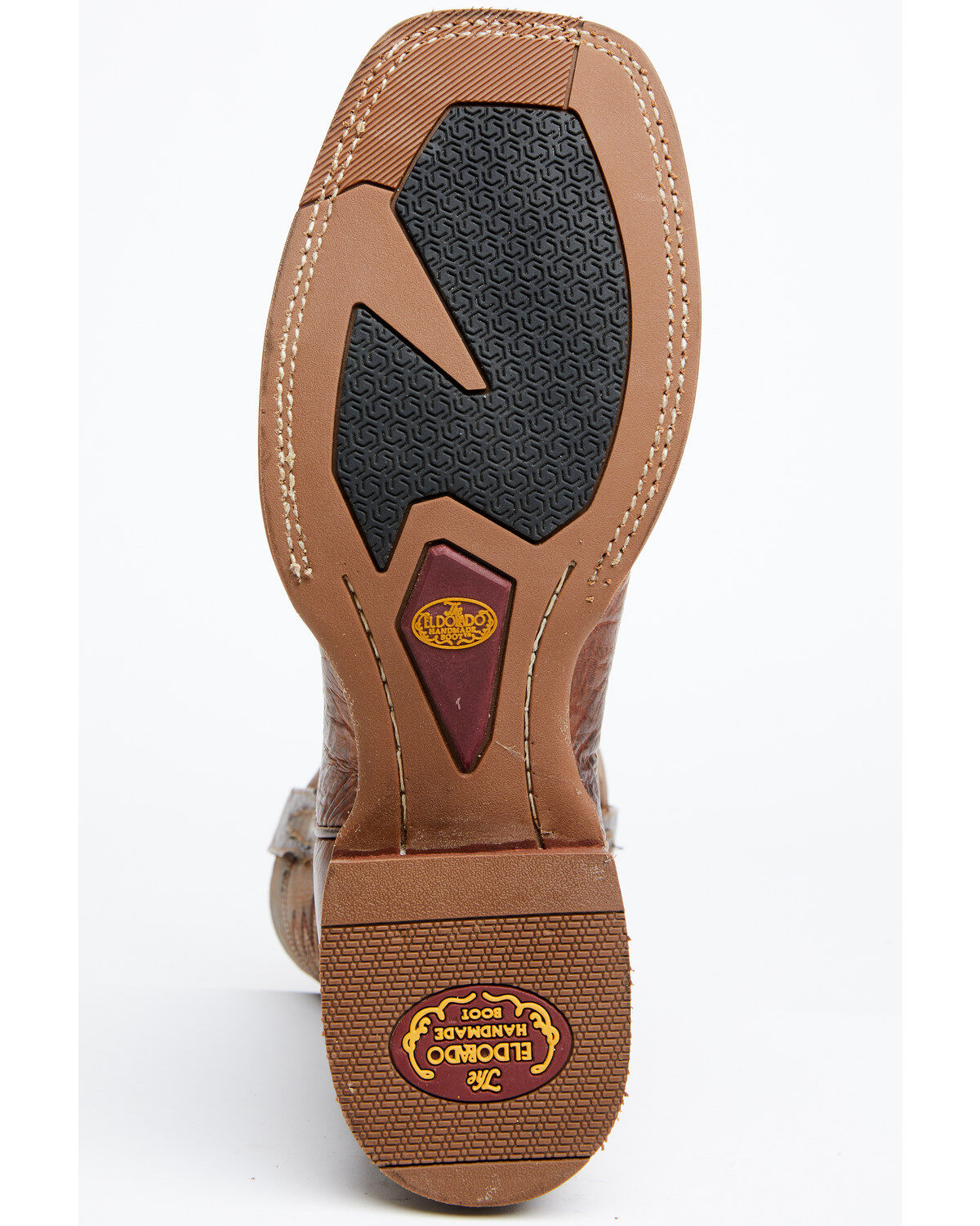 El Dorado Men's Rust Bison Western Boots - Broad Square Toe