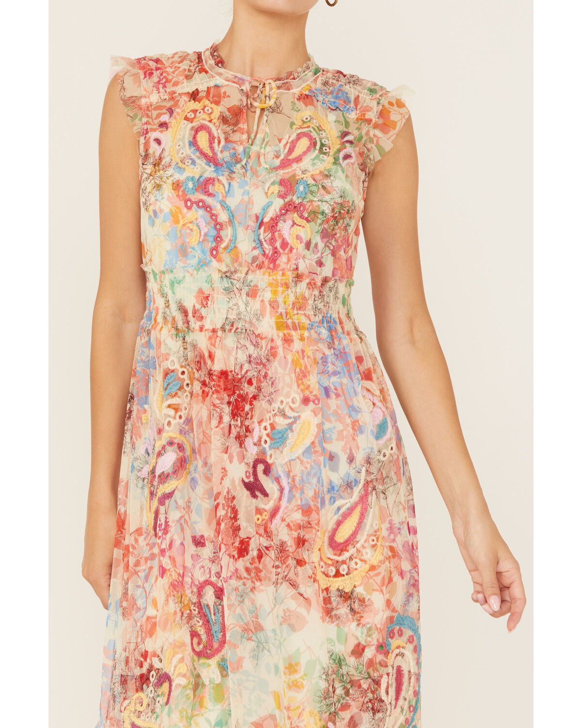 Johnny Was Women's Mazzy Tie Midi Dress