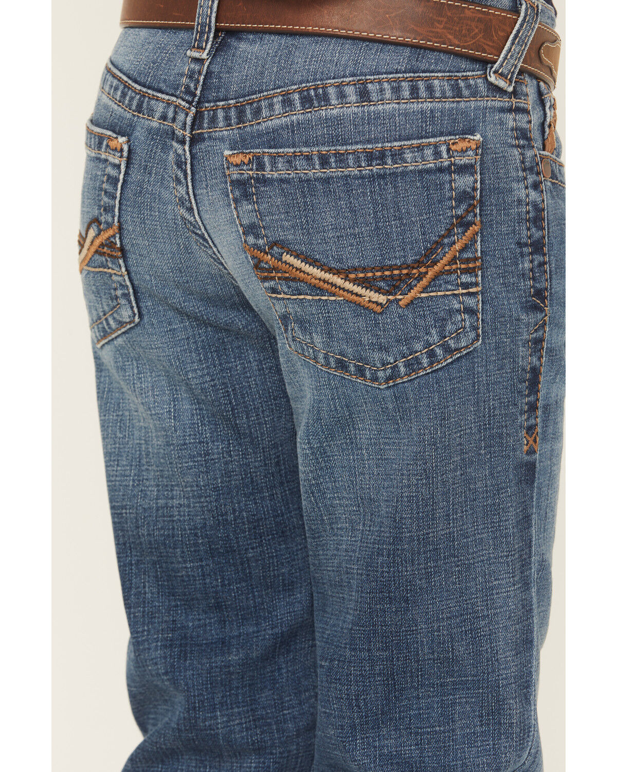 Ariat Boys' B5 Bennet Dark Wash Slim Straight Stretch Denim Jeans