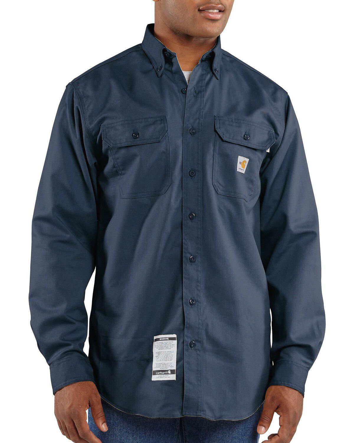 Carhartt Men's FR Solid Long Sleeve Button-Down Work Shirt