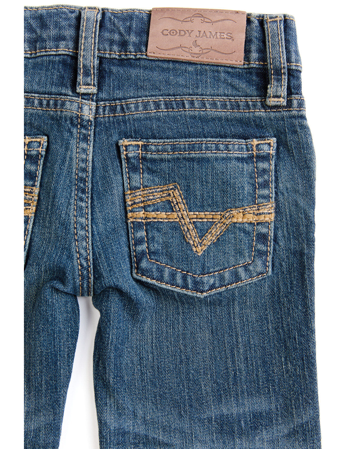 Cody James Toddler Boys' Saguaro Dark Wash Mid Rise Stretch Slim Bootcut Jeans