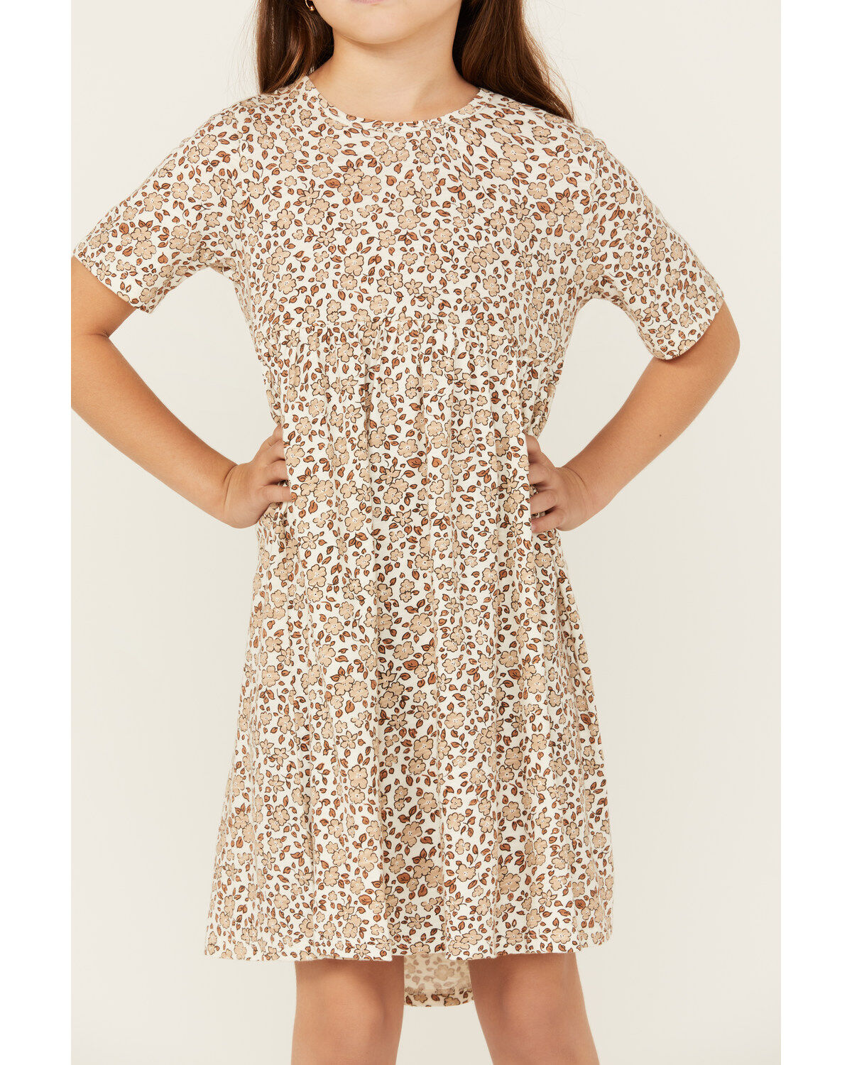 Rylee & Cru Girls' Finn Floral Print Mini Dress