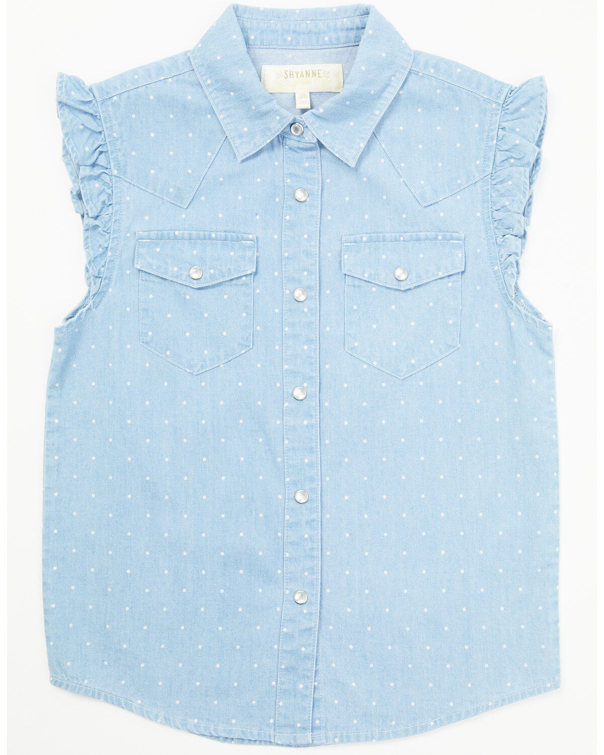 Shyanne Toddler Girls' Chambray Western Snap Shirt