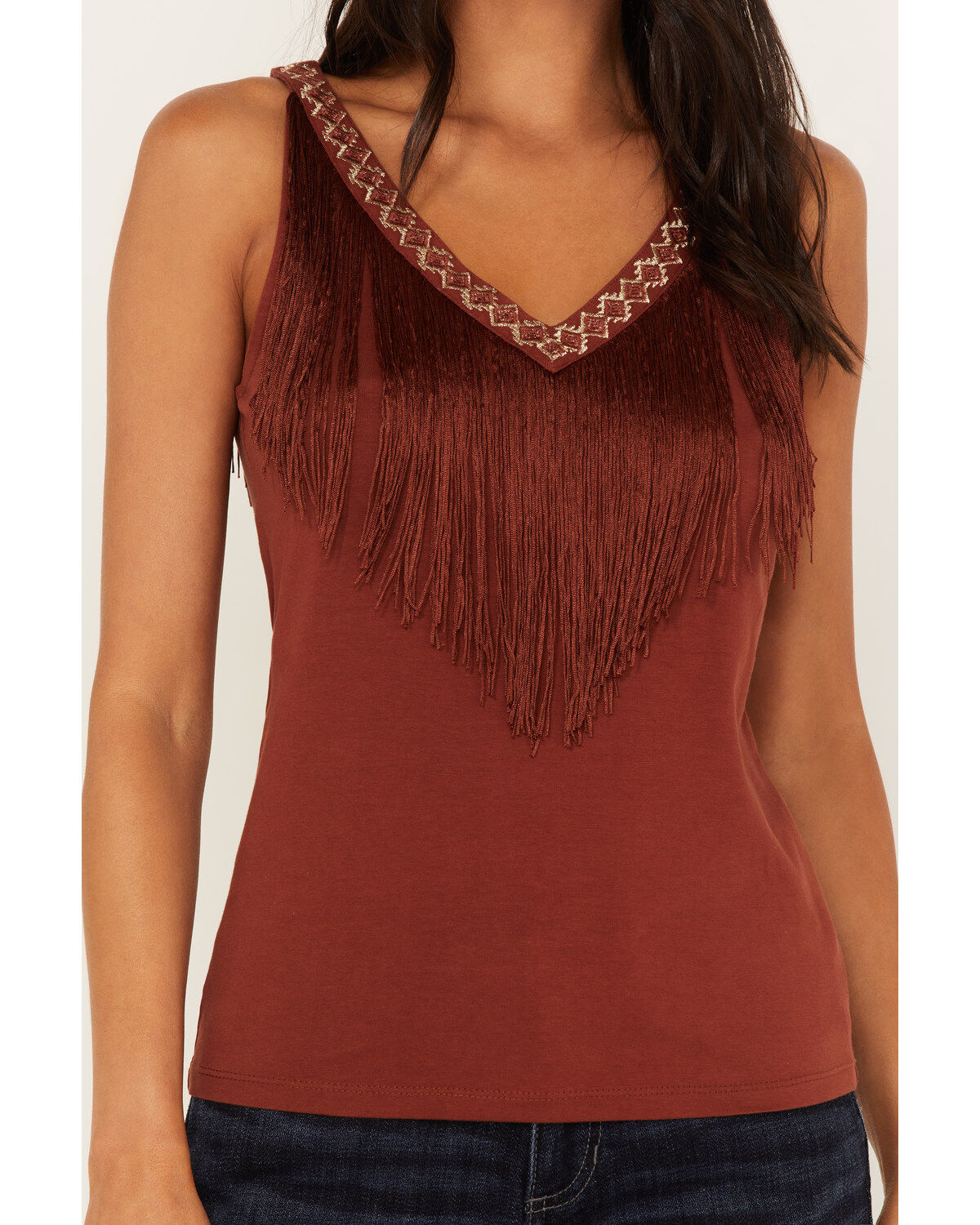 Idyllwind Women's Songstress Embroidered Fringe Tank Top
