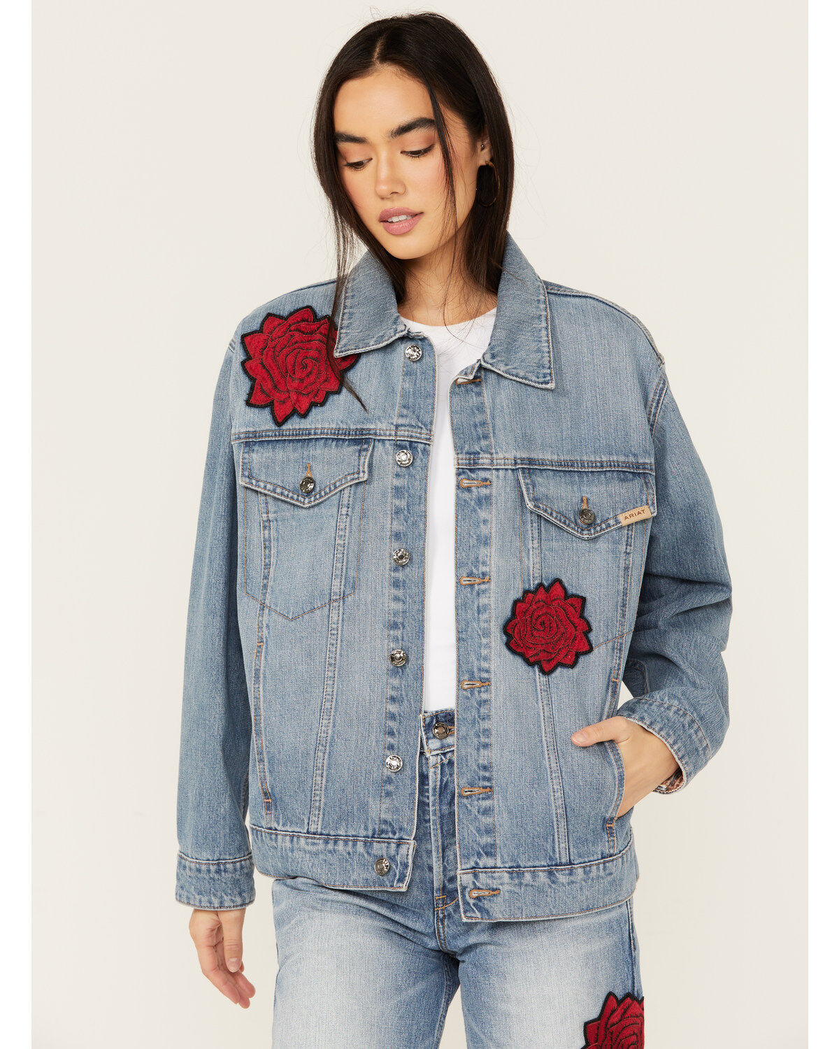 Ariat Women's Medium Wash Rodeo Quincy Denim Trucker Jacket
