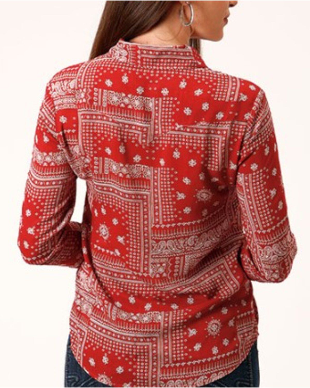 Stetson Women's Bandana Print Long Sleeve Snap Western Shirt