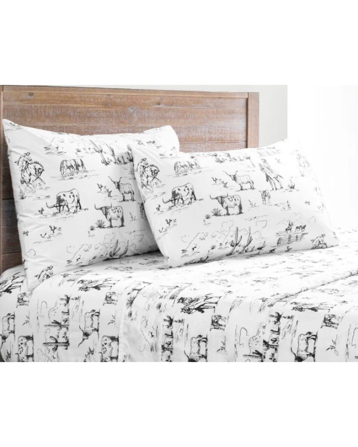 HiEnd Accents 200TC Cotton Ranch Life 4 Piece Sheet Set - King Size
