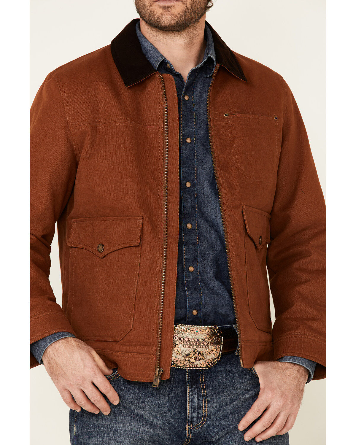 Pendleton Men's Whiskey Carson City Canvas Zip-Front Barn Coat