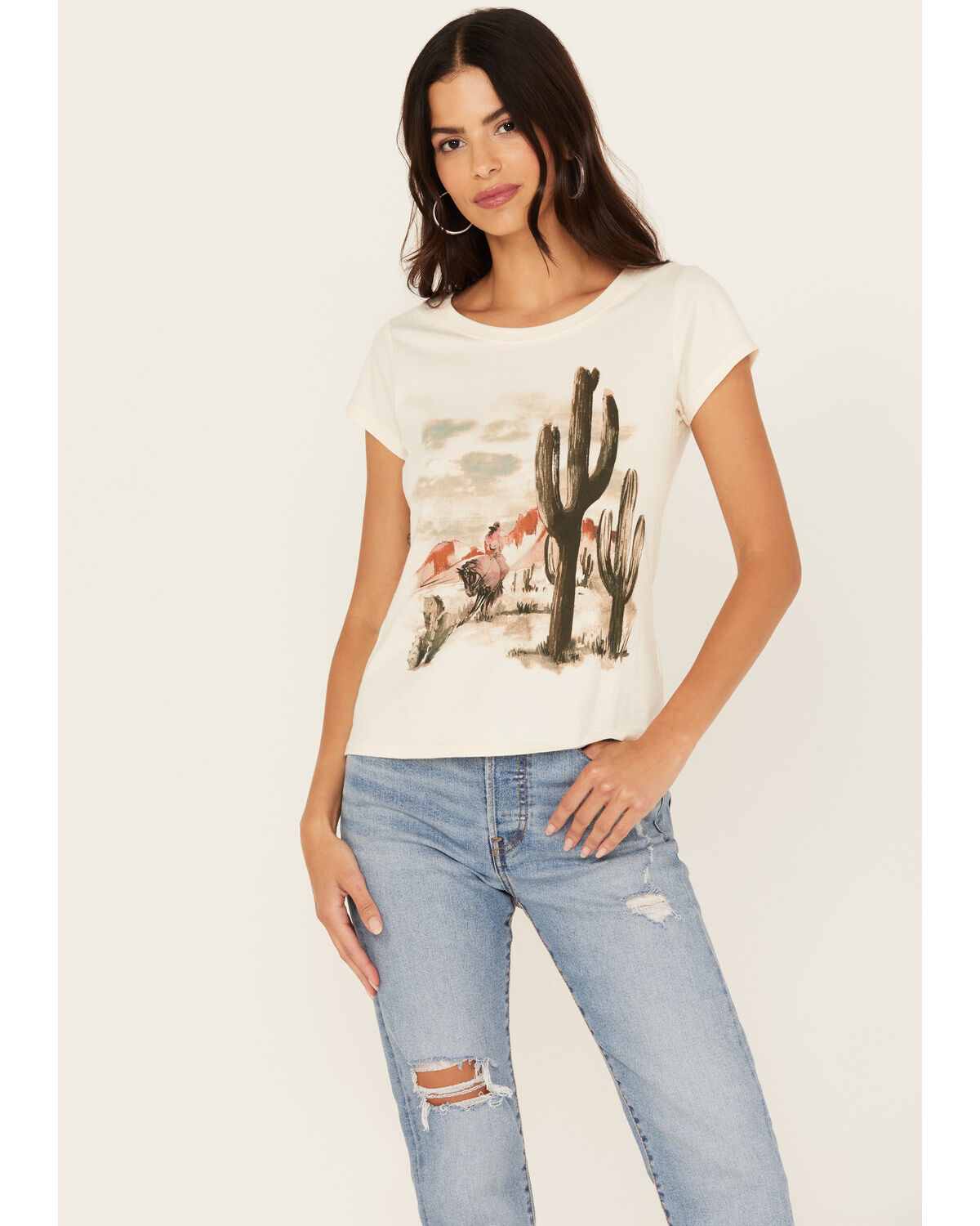 Shyanne Women's Cactus Short Sleeve Graphic Tee