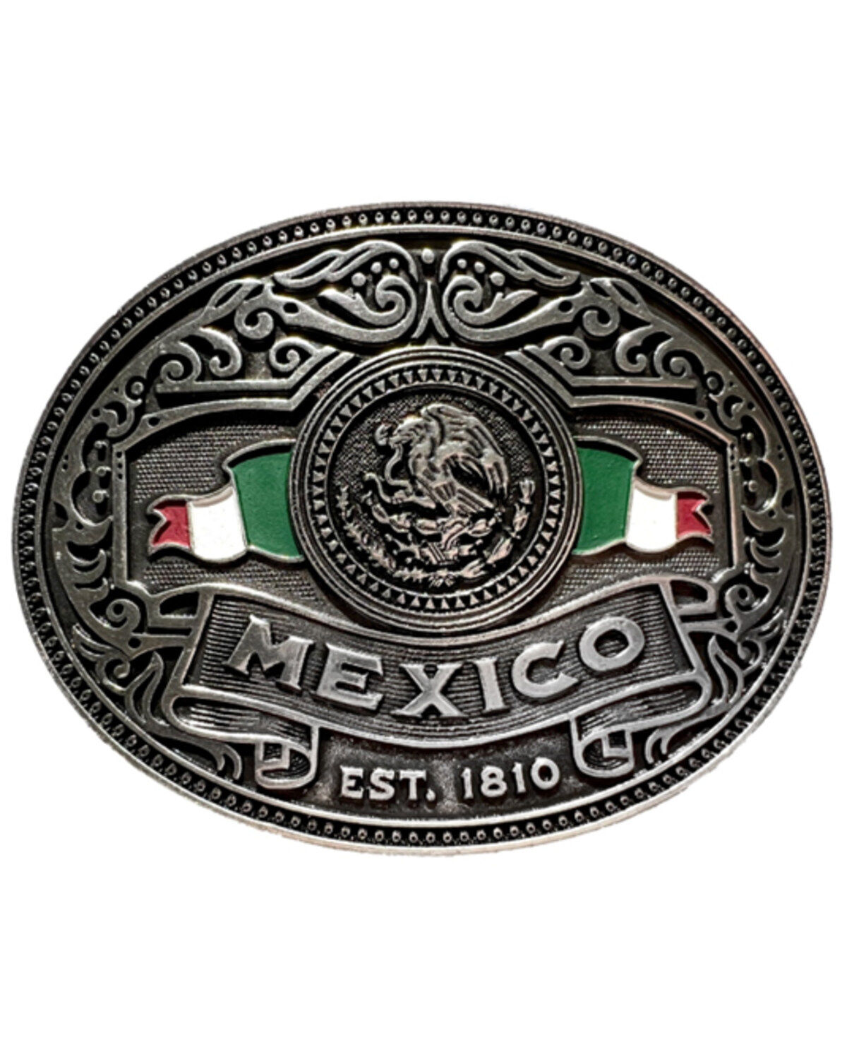 Cody James Men's Mexico Flag Belt Buckle