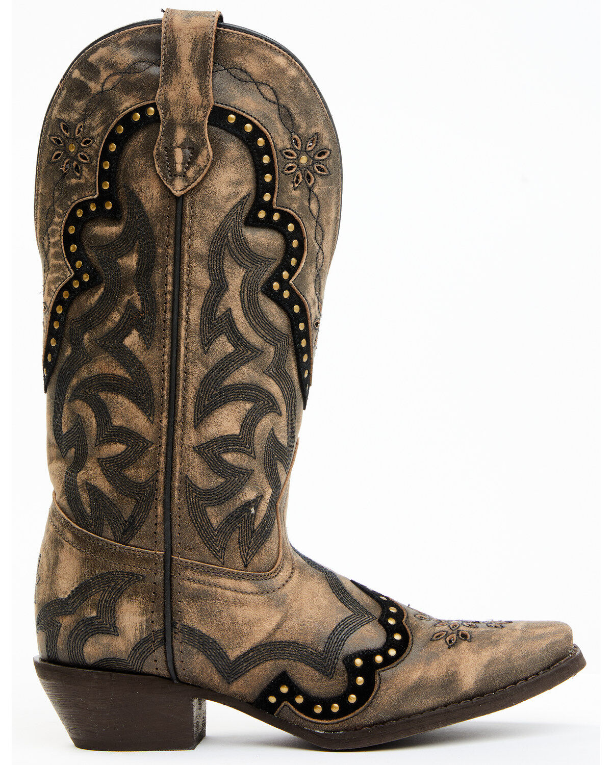 Laredo Women's Skyla Floral Studded Western Performance Boots - Snip Toe