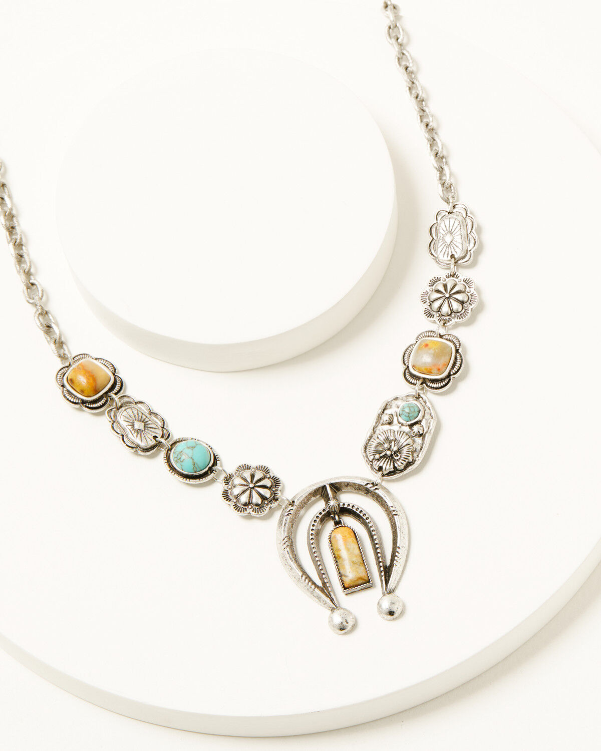 Shyanne Women's Rodeo Sunset Squash Blossom Necklace