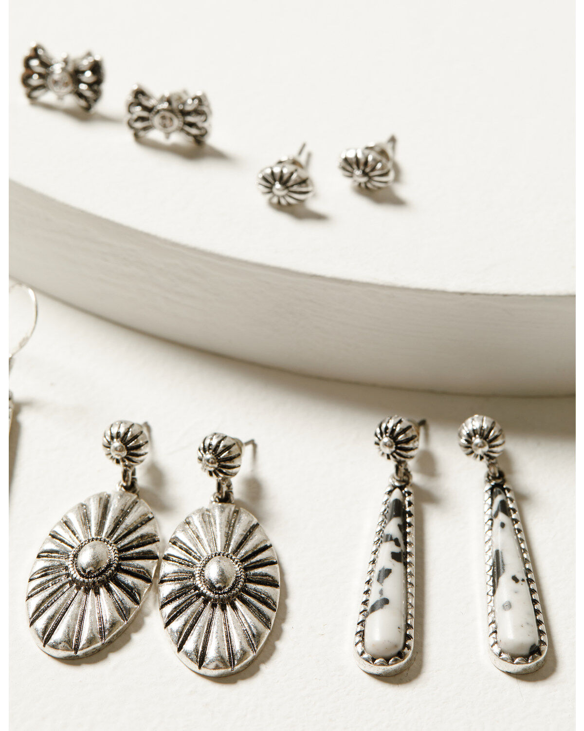 Idyllwind Women's 5-piece Silver Hayden Earrings Set