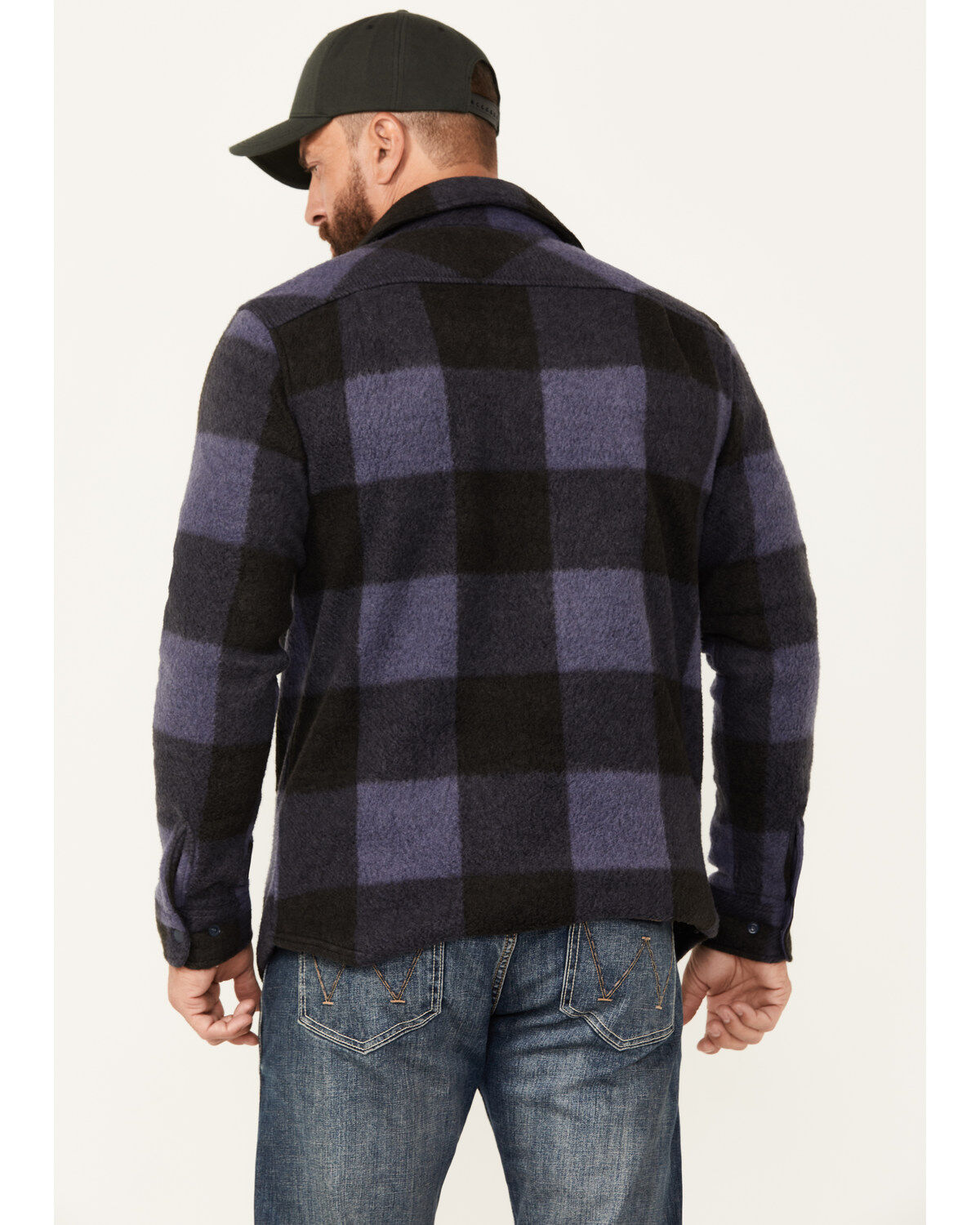 Brixton Men's Bowery Arctic Plaid Print Long Sleeve Snap Stretch Flannel Shirt