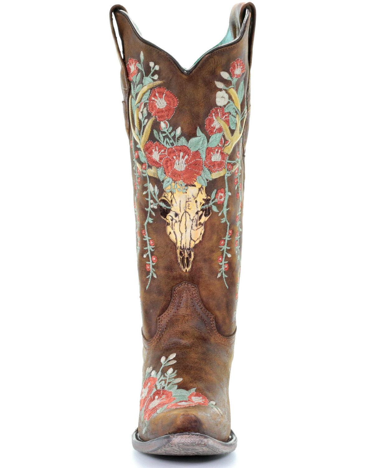 Corral Women's Deer Skull Western Boots - Snip Toe