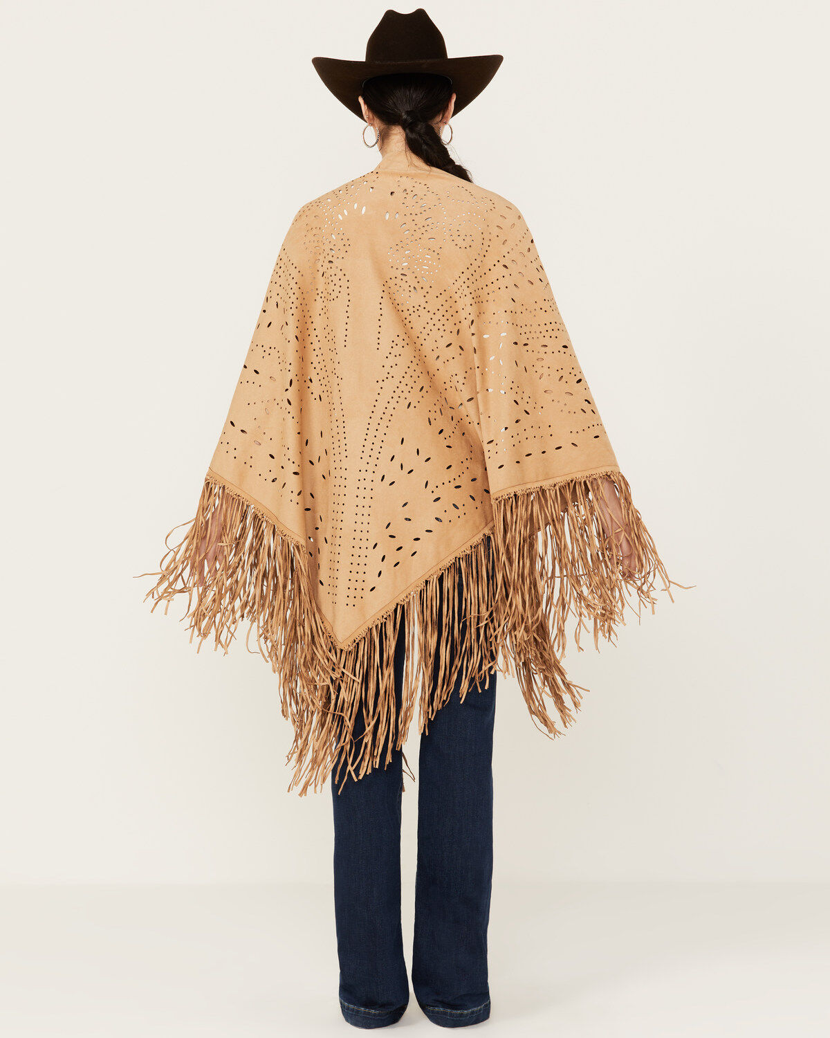 Shyanne Women's Faux Suede Laser Cut Wrap