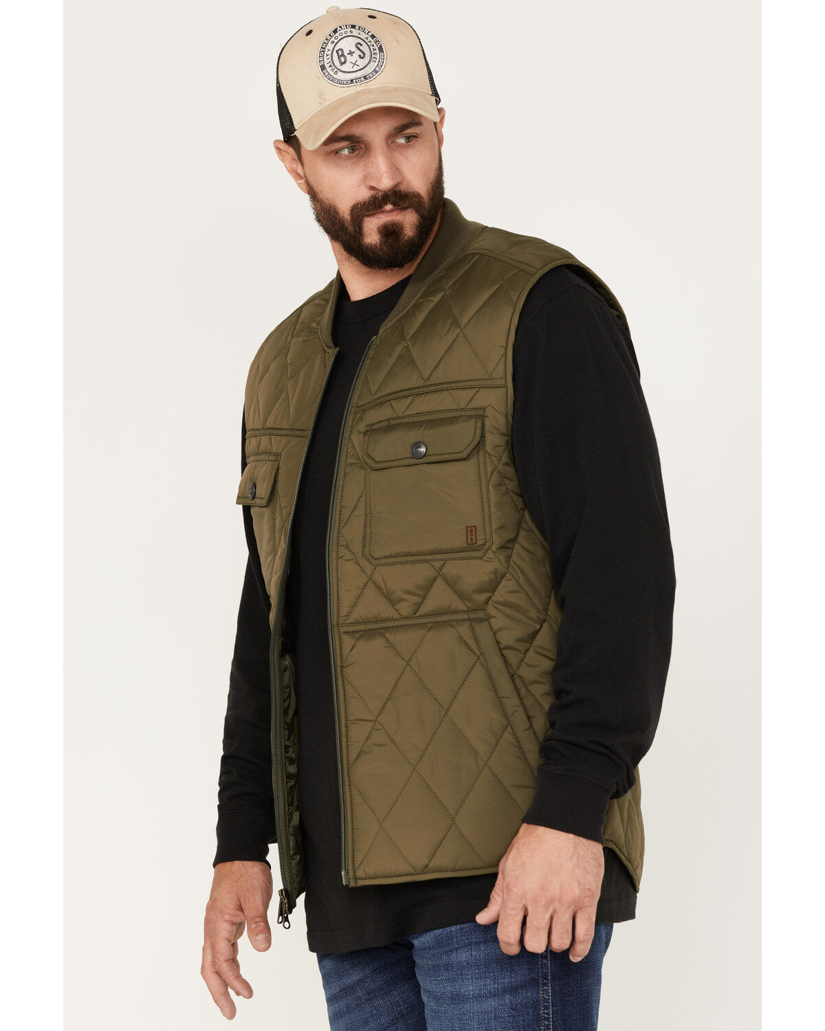 Brothers and Sons Men's Quilted Varsity Vest