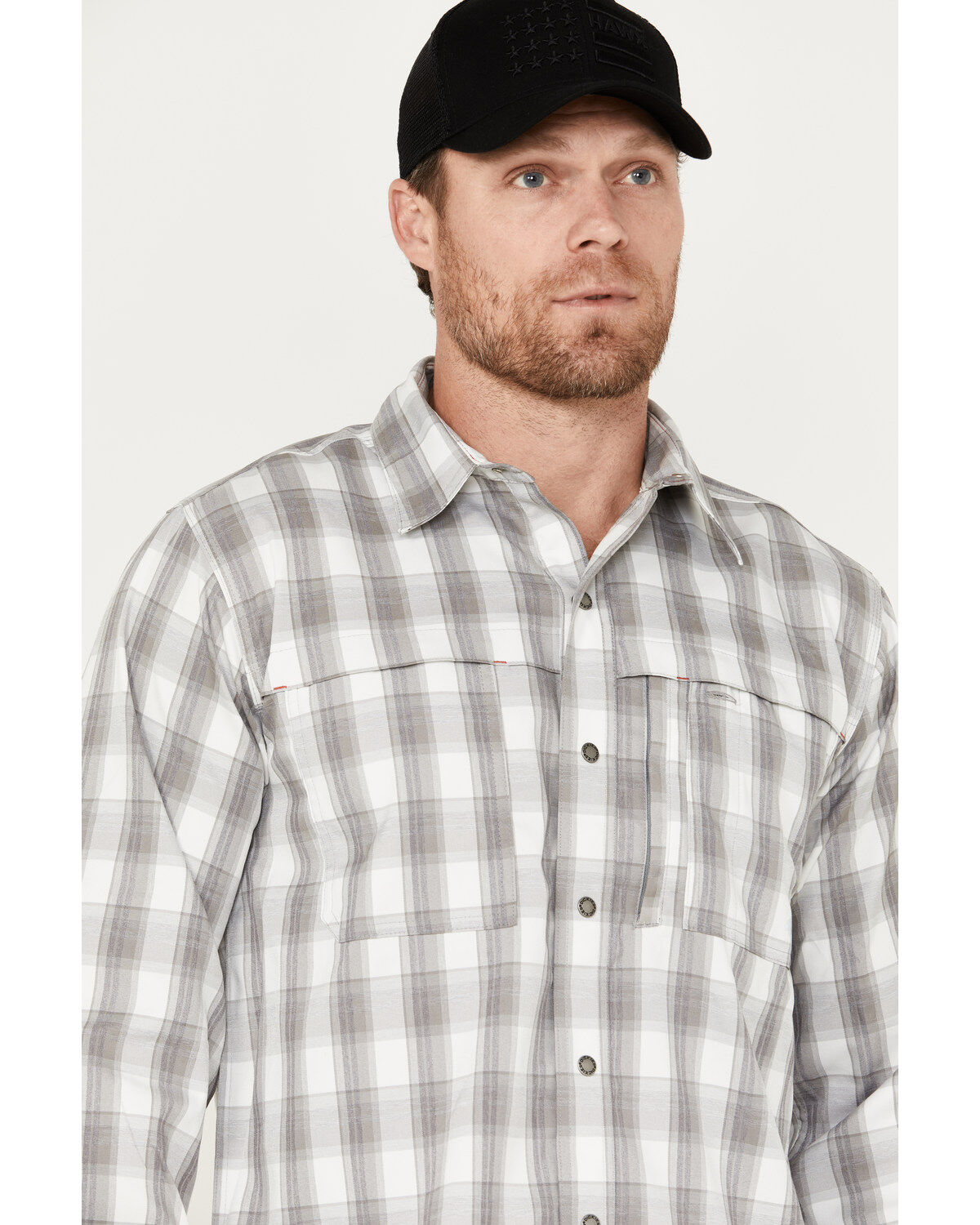 Dickies Men's Temp IQ Plaid Long Sleeve Western Snap Work Shirt
