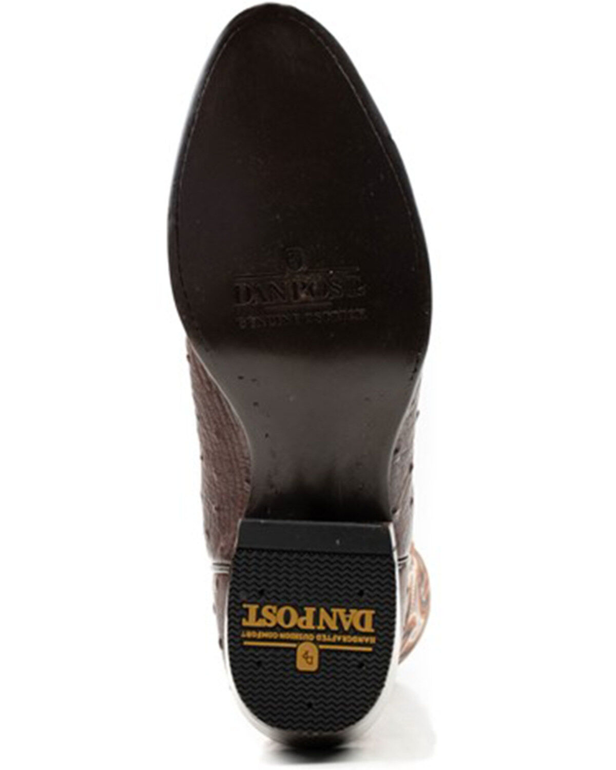 Dan Post Men's 12" Hand Ostrich Quill Exotic Western Boots - Round Toe