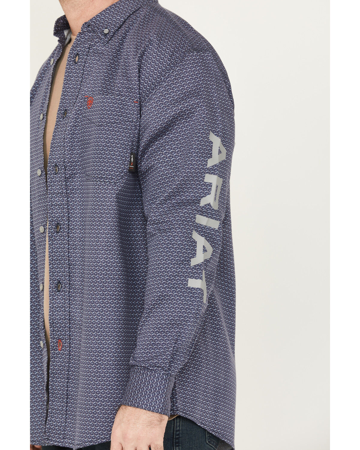 Ariat Men's FR Rodeo Logo Long Sleeve Button-Down Work Shirt