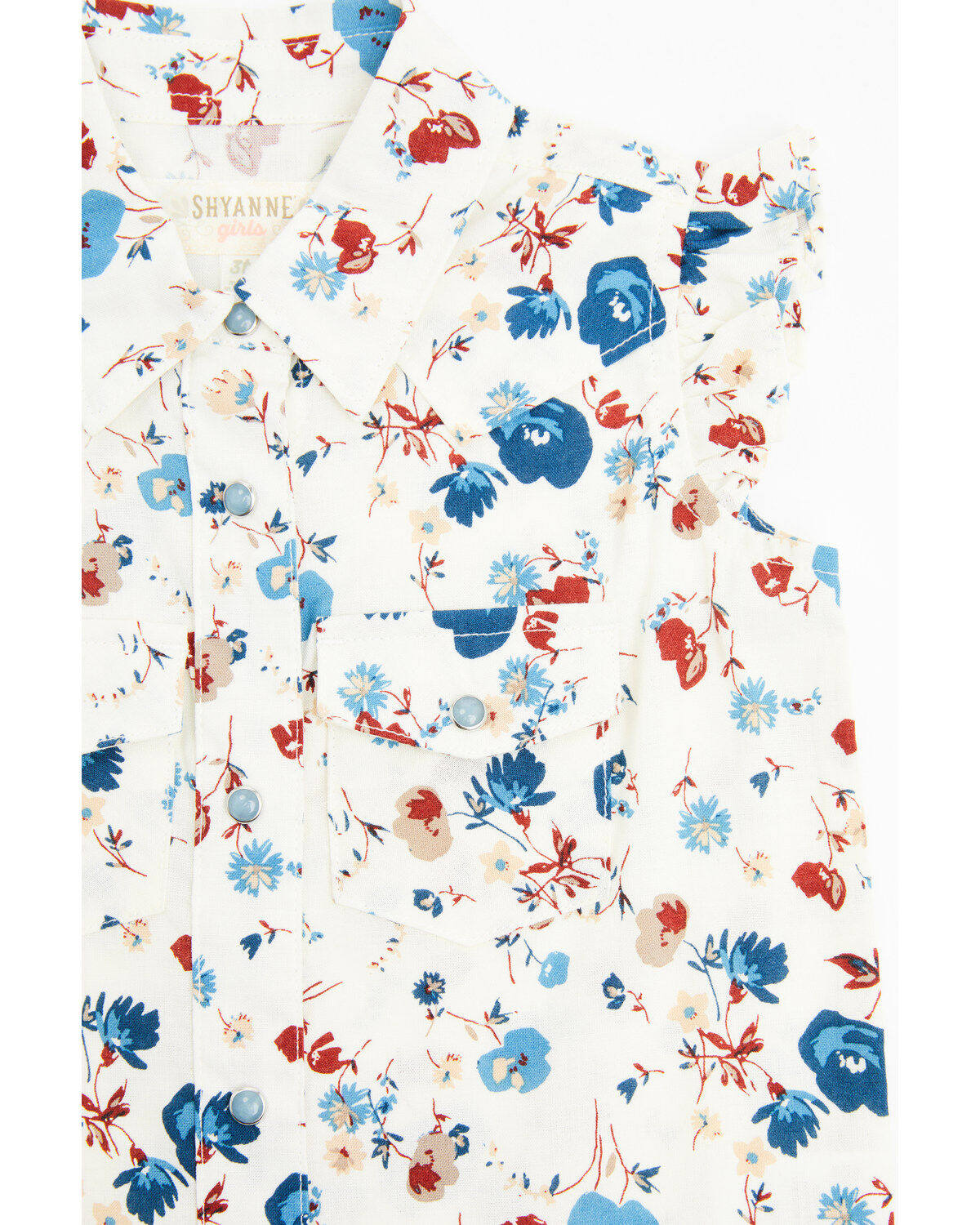 Shyanne Toddler Girls' Pine Haven Floral Print Sleeveless Snap Western Shirt
