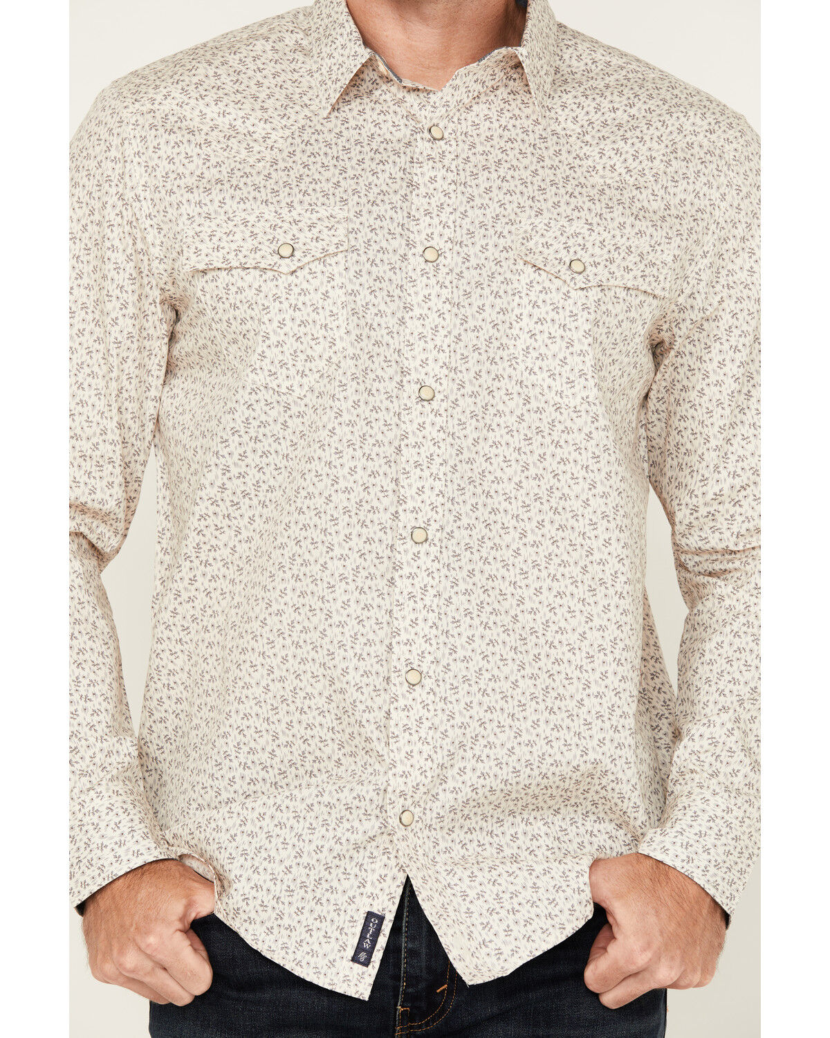 Moonshine Spirit Men's Kickin Daisies Floral Print Long Sleeve Snap Western Shirt