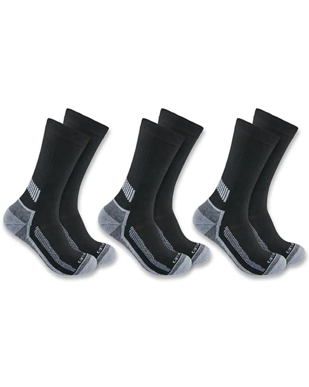 Carhartt Men's Force Midweight Crew Socks - 3-Pack
