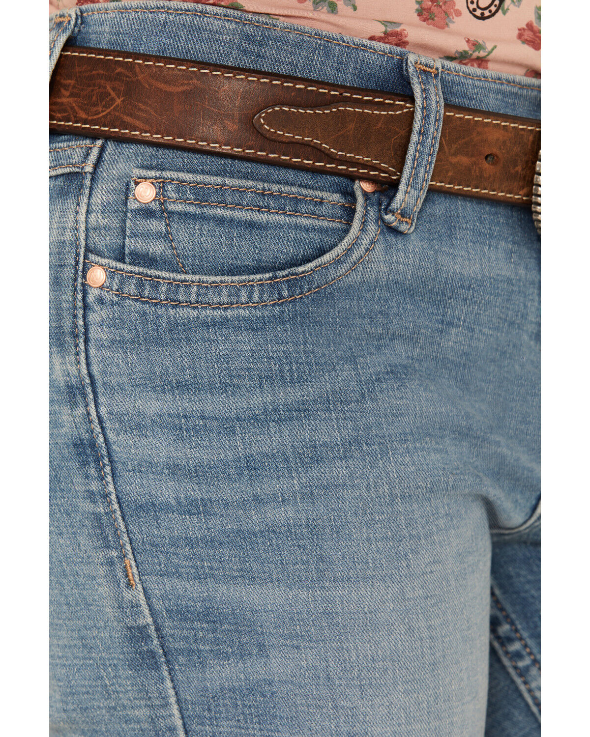 Wrangler Girls' Germaine Medium Wash Bootcut Stretch Denim Jeans