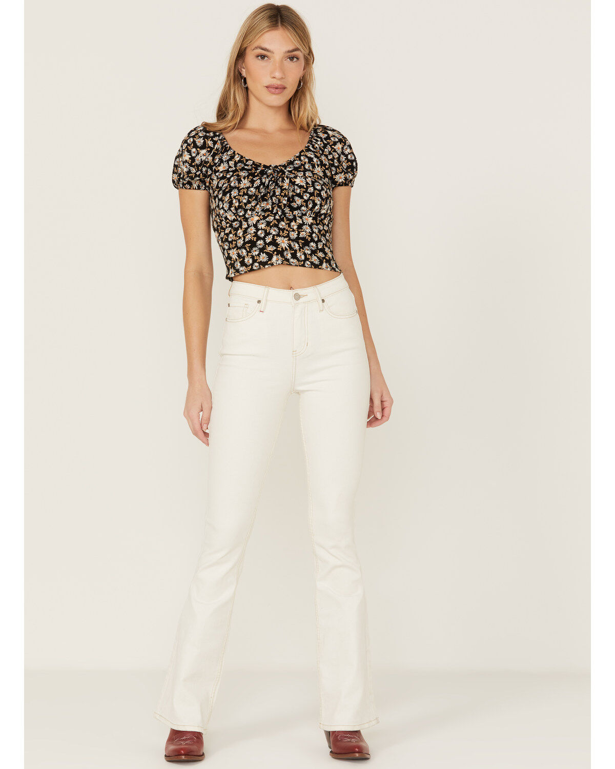 Idyllwind Women's Bay Cove Crop Peasant Top