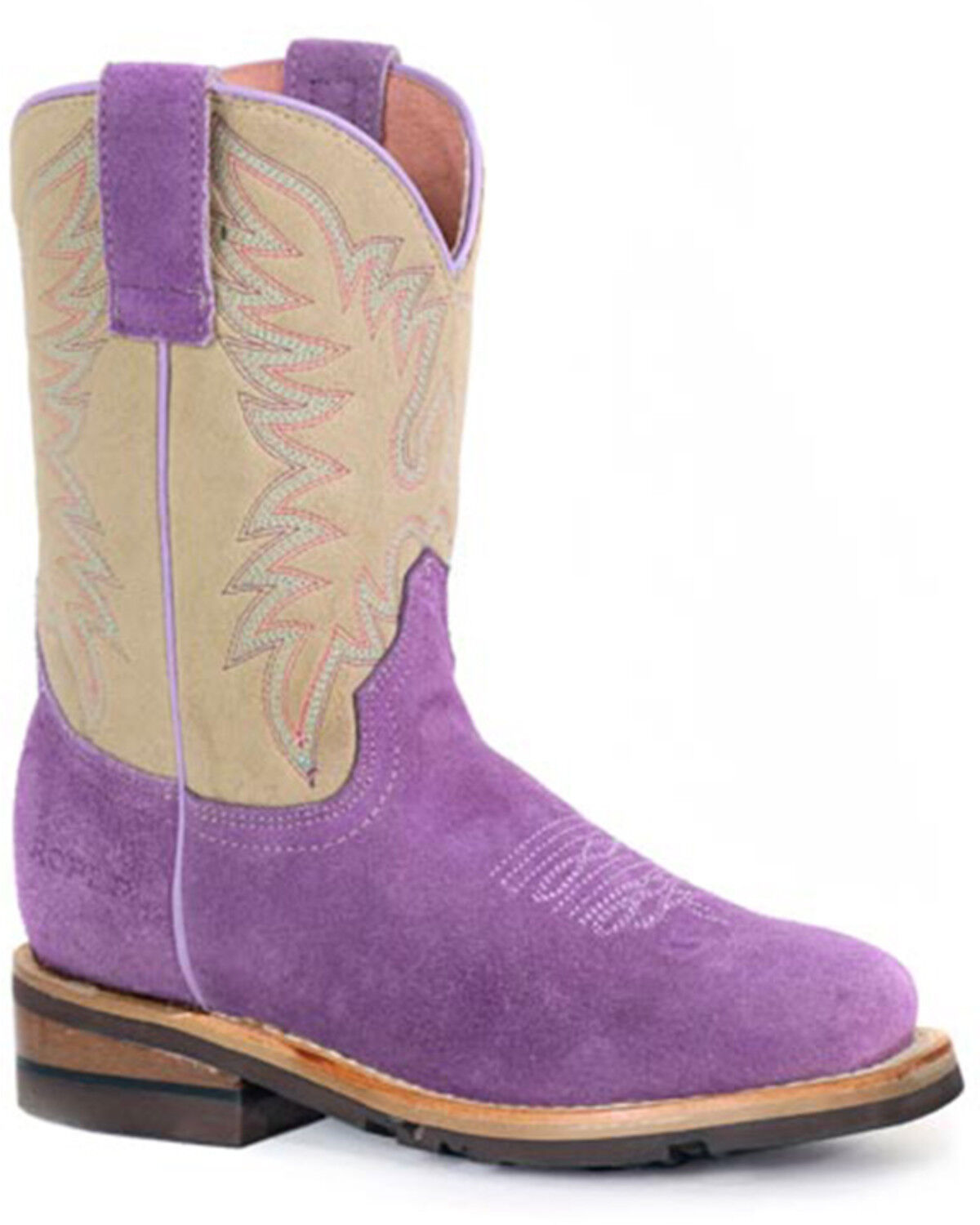 Roper Girls' Willa Suede Western Boots - Broad Square Toe