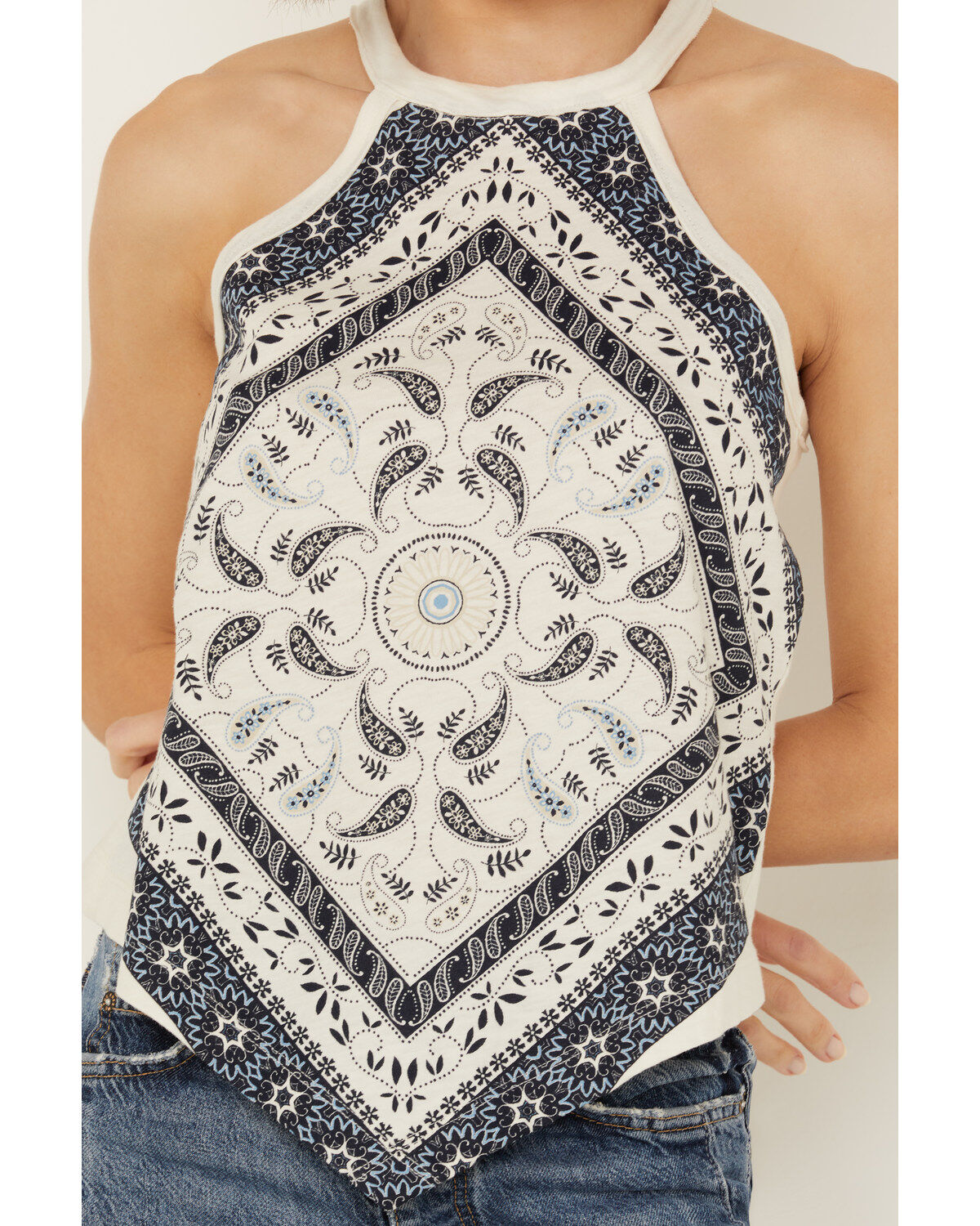 Shyanne Women's Bandana Print Halter Tank