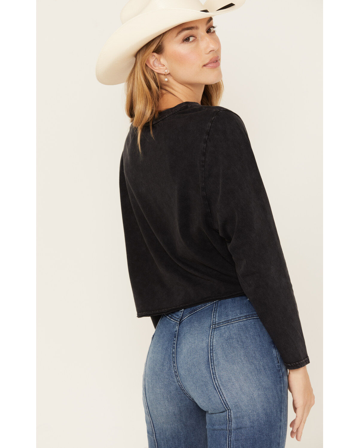 Rock & Roll Denim Women's Bandana Print Long Sleeve T-Shirt