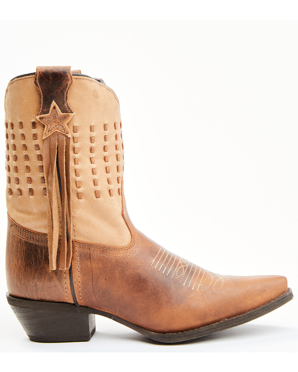 Laredo Women's Brown Fringe Western Performance Boots - Snip Toe