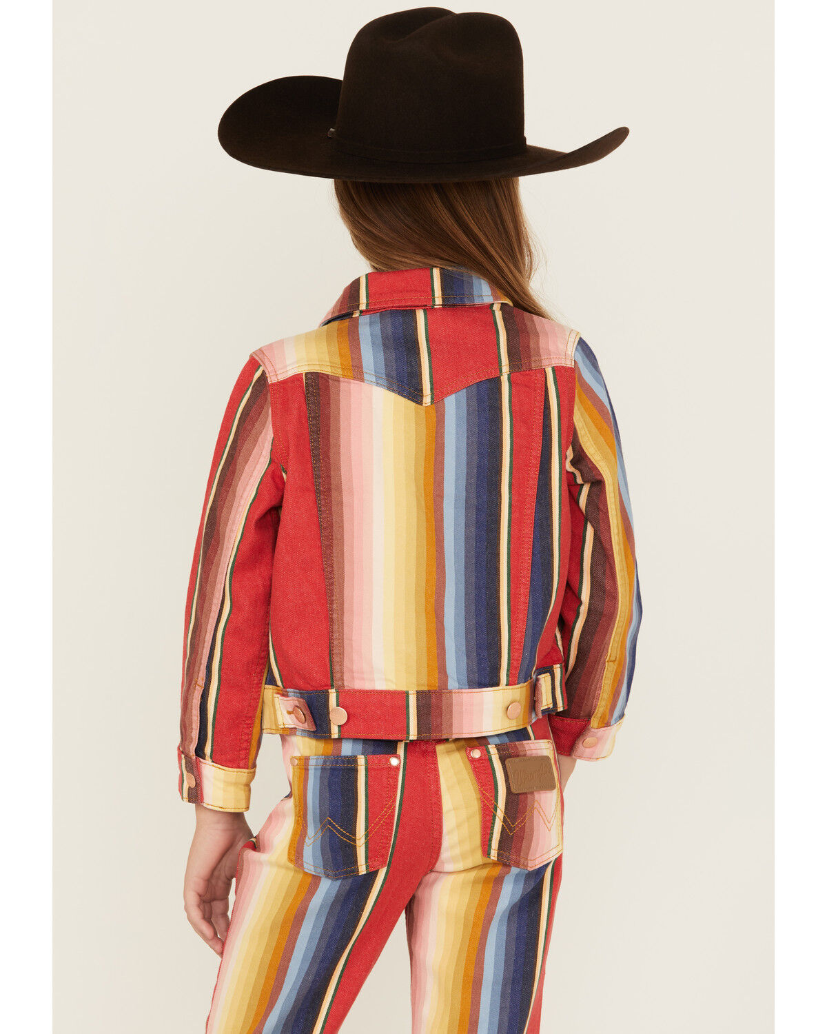 Wrangler X Lainey Wilson Girls' Rodeo Striped Trucker Jacket