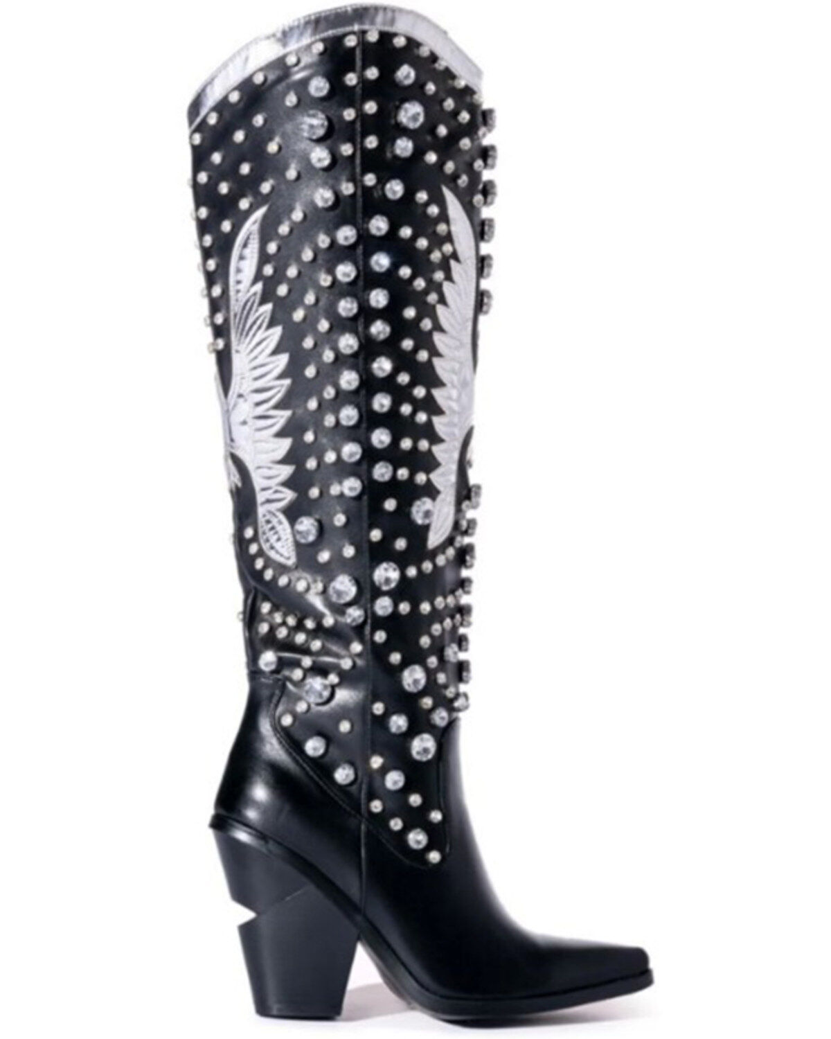 Azalea Wang Women's Upbeat Rhinestone Western Boots - Snip Toe