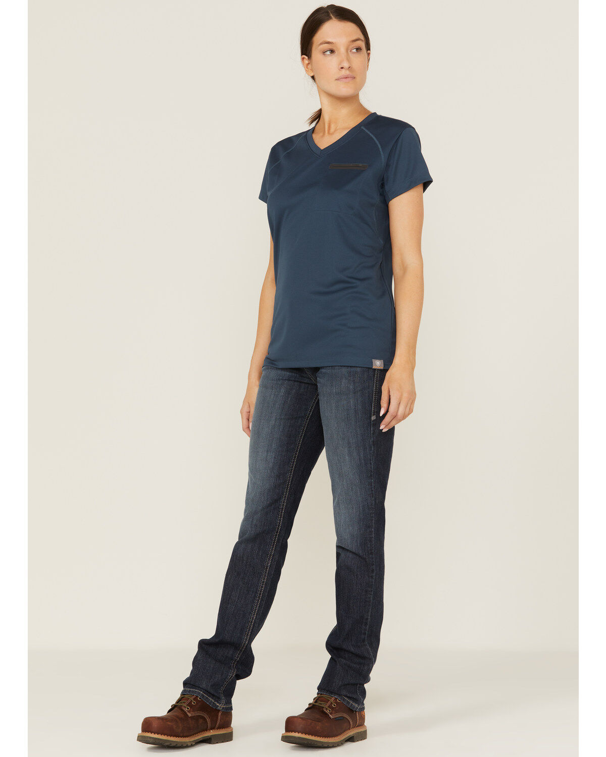 Ariat Women's Rebar Blue Polartec Elite All-Season Short Sleeve Work T-Shirt