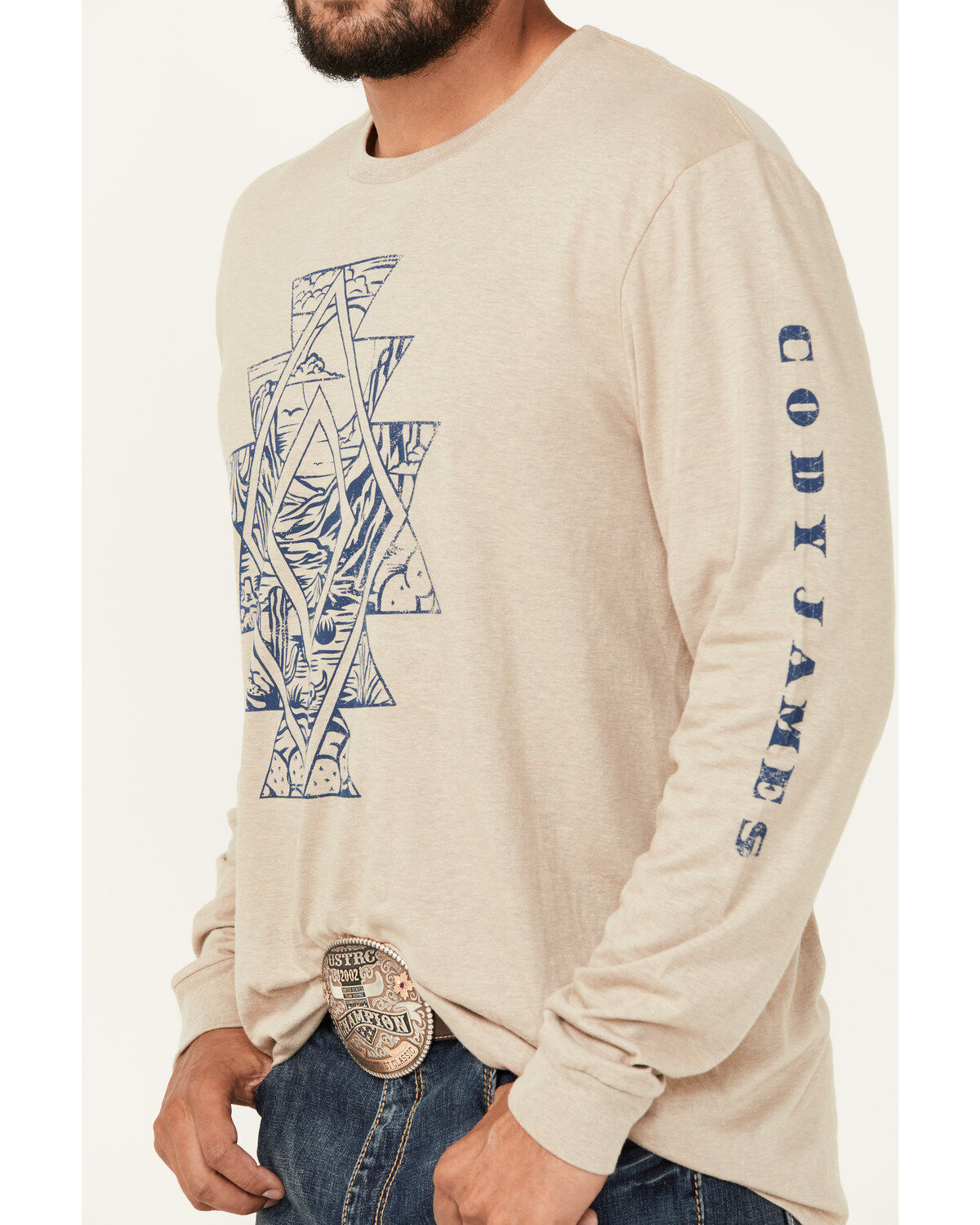 Cody James Men's Southwestern Scenic Long Sleeve Graphic T-Shirt