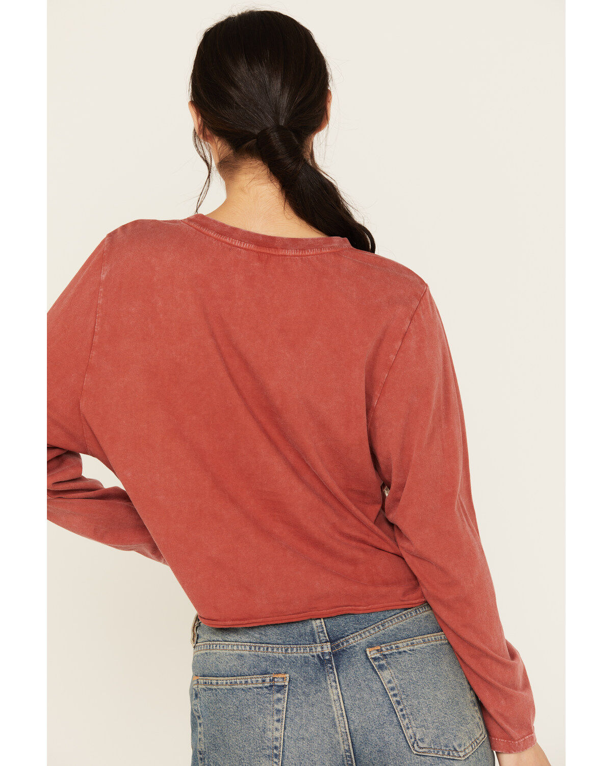 Rock & Roll Denim Women's Bandana Print Long Sleeve Top