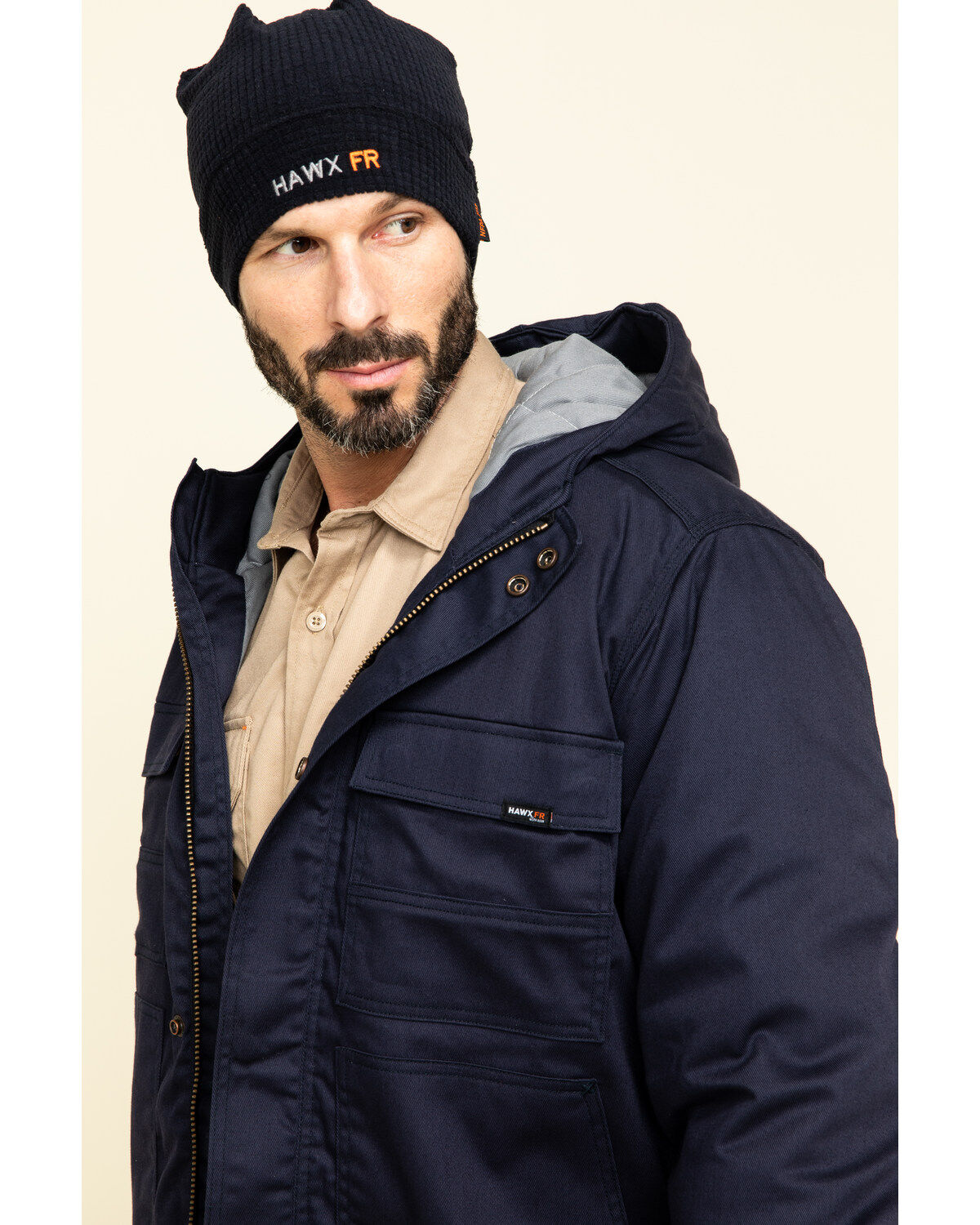Hawx Men's FR Duck Hooded Work Jacket
