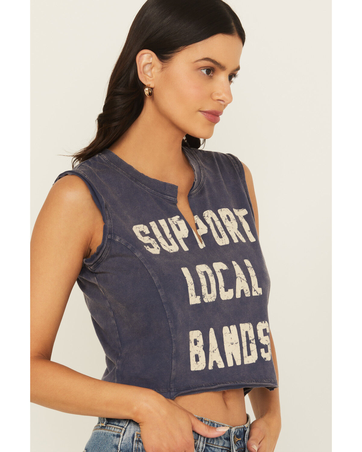 Cleo + Wolf Women's Ezra Support Local Bands Graphic Tank