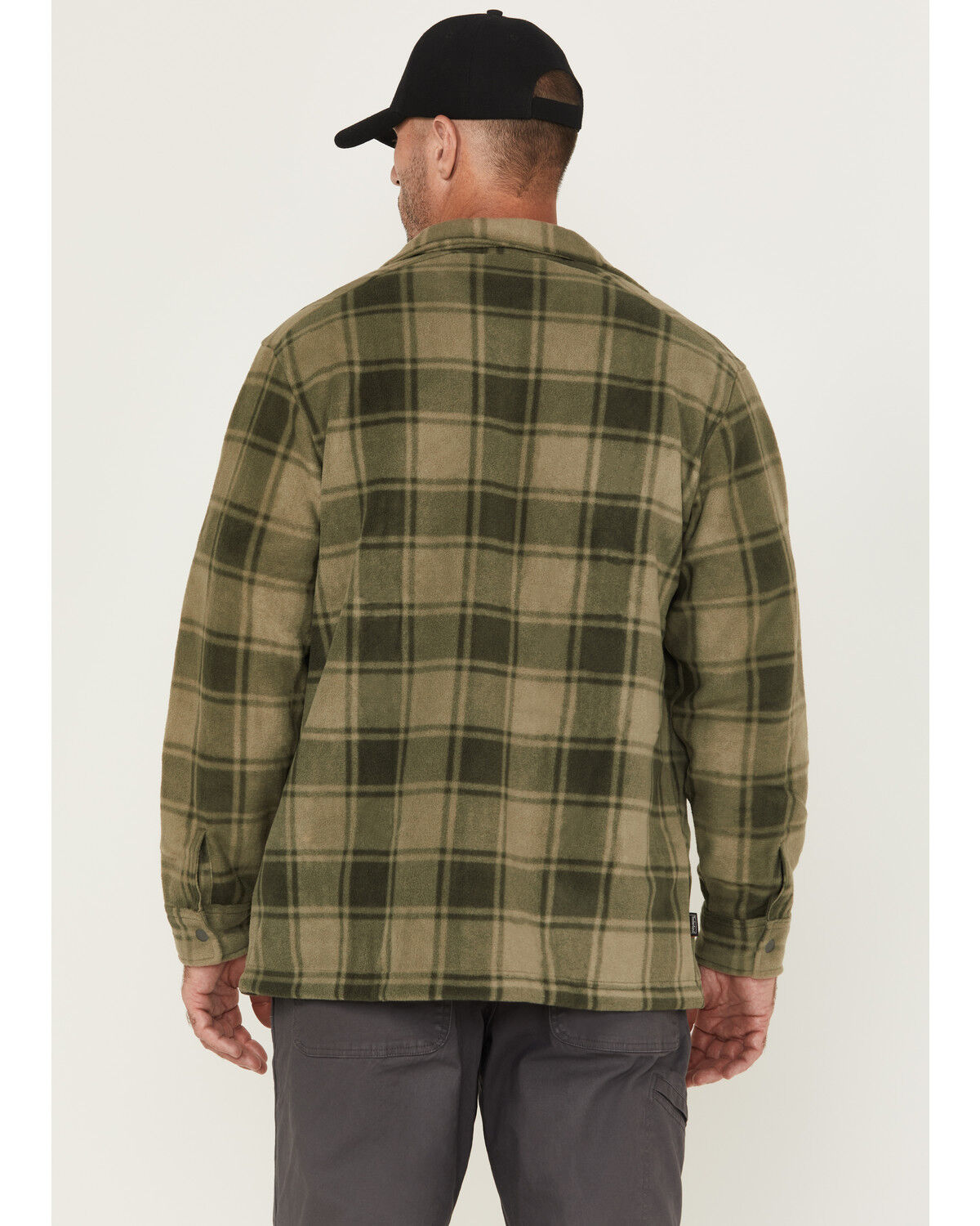 Timberland PRO Men's Gritman Plaid Print Fleece Snap Shirt Jacket