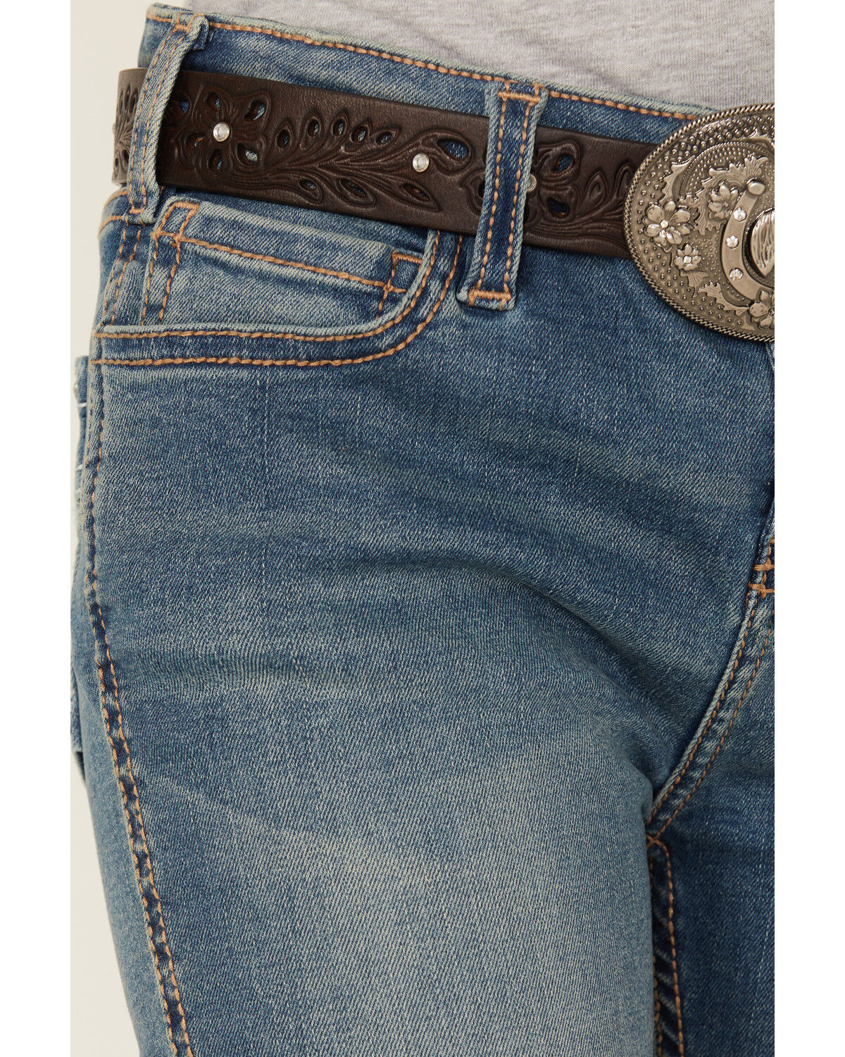 Shyanne Girls' Shayla Bootcut Embroidery Stretch Denim Jeans