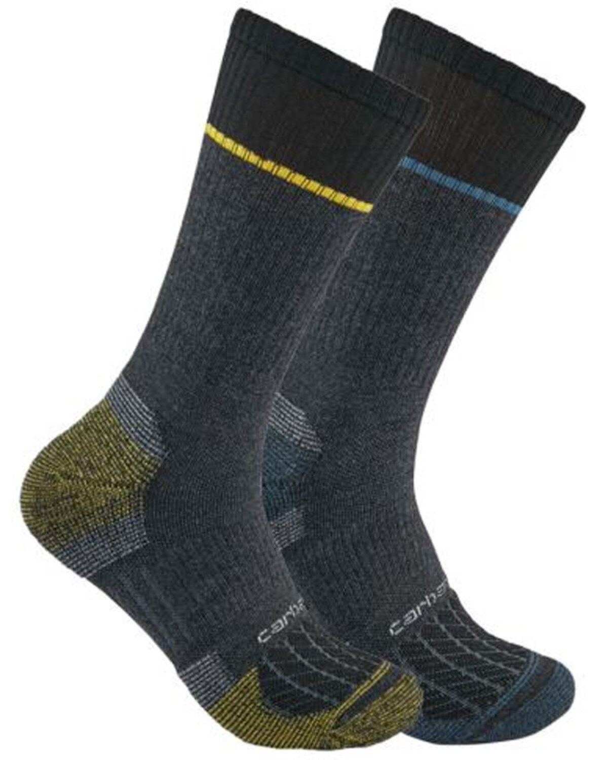 Carhartt Men's Force Midweight Steel Toe Crew Sock - 2-Pack